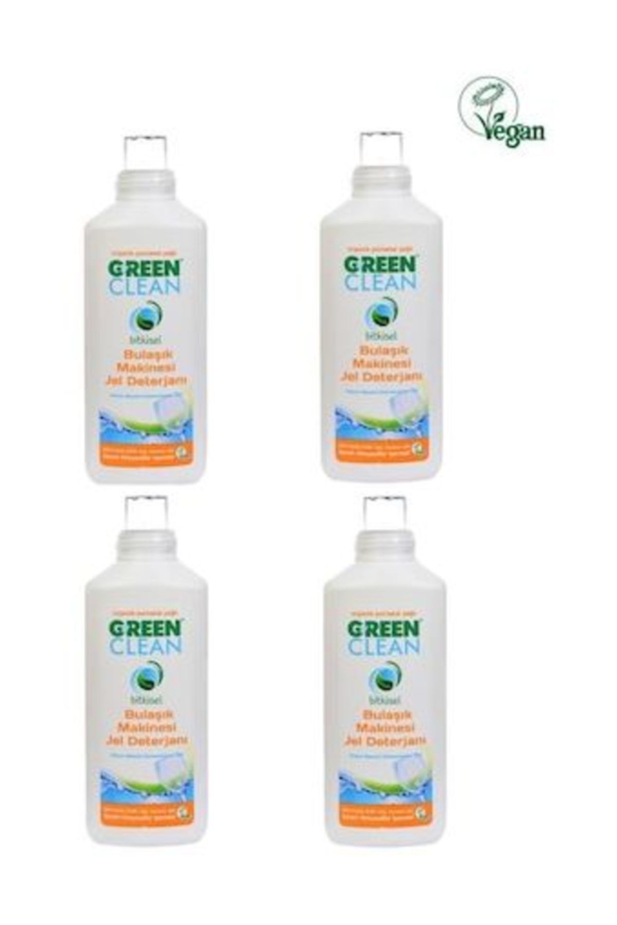U Green Clean Bitkisel Portakal Yağlı Bulaşık Makinesi Jel Deterjanı 1L*4