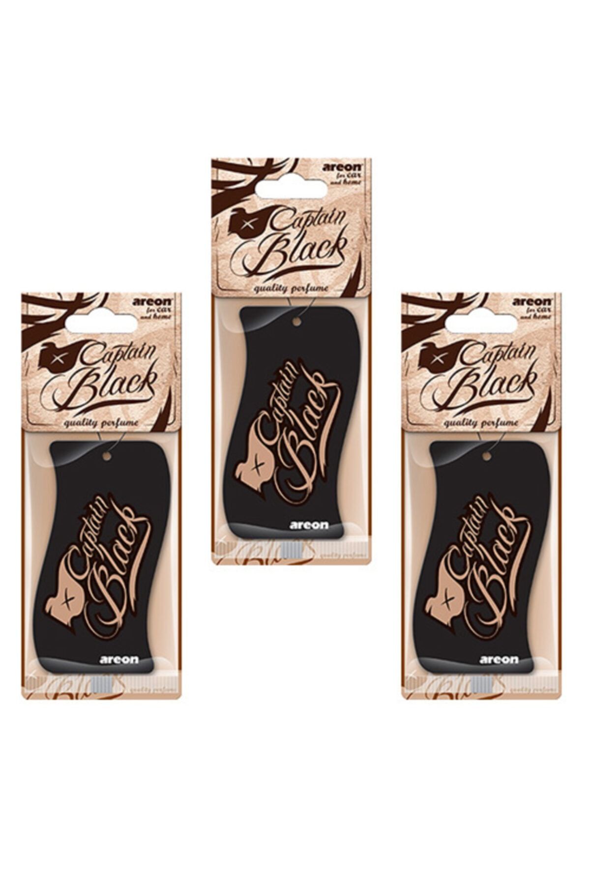 AREON SMİLE AREON CAPTAIN BLACK PARTY 3'LÜ PAKET  ''Kaliteli Araç Kokusu''