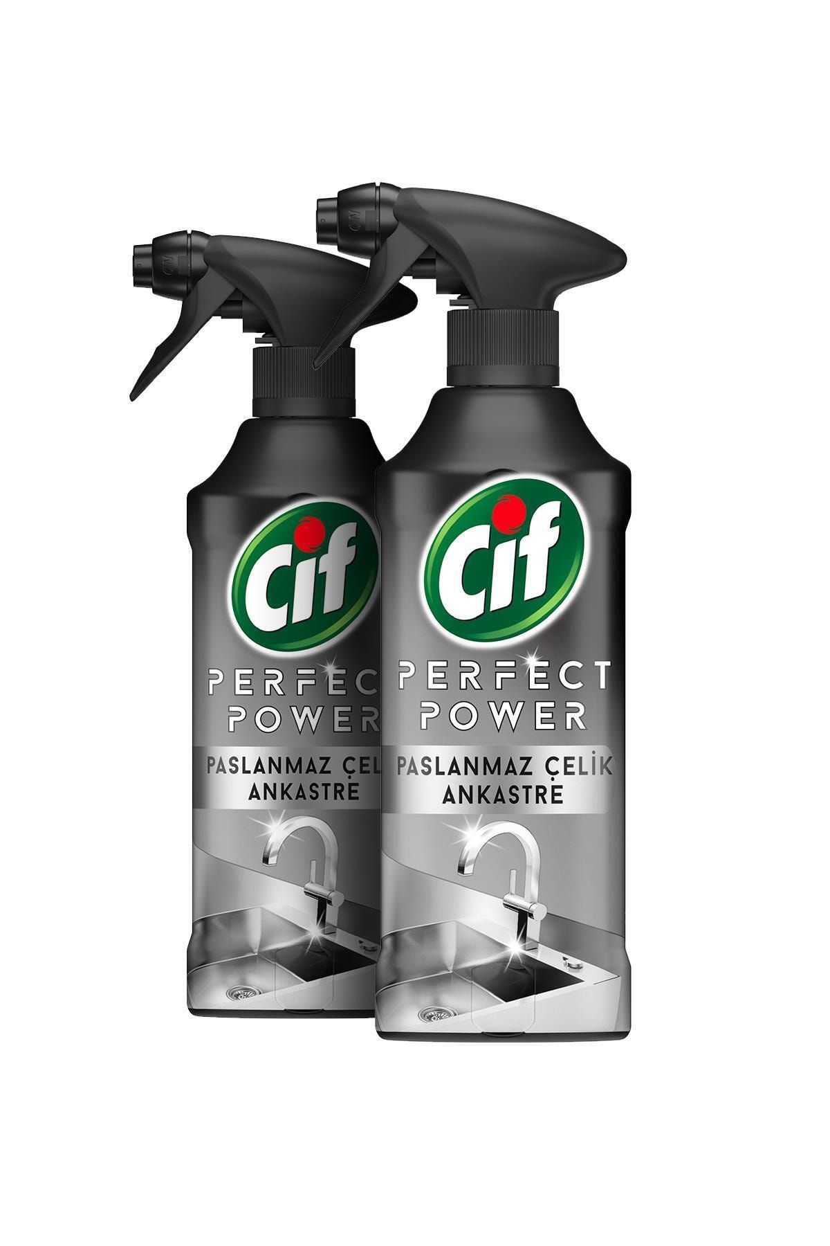 Cif Perfect Power Paslanmaz Çelik ve Ankastre Yüzeyler için Sprey Temizleyici 435 ml -2'li Paket