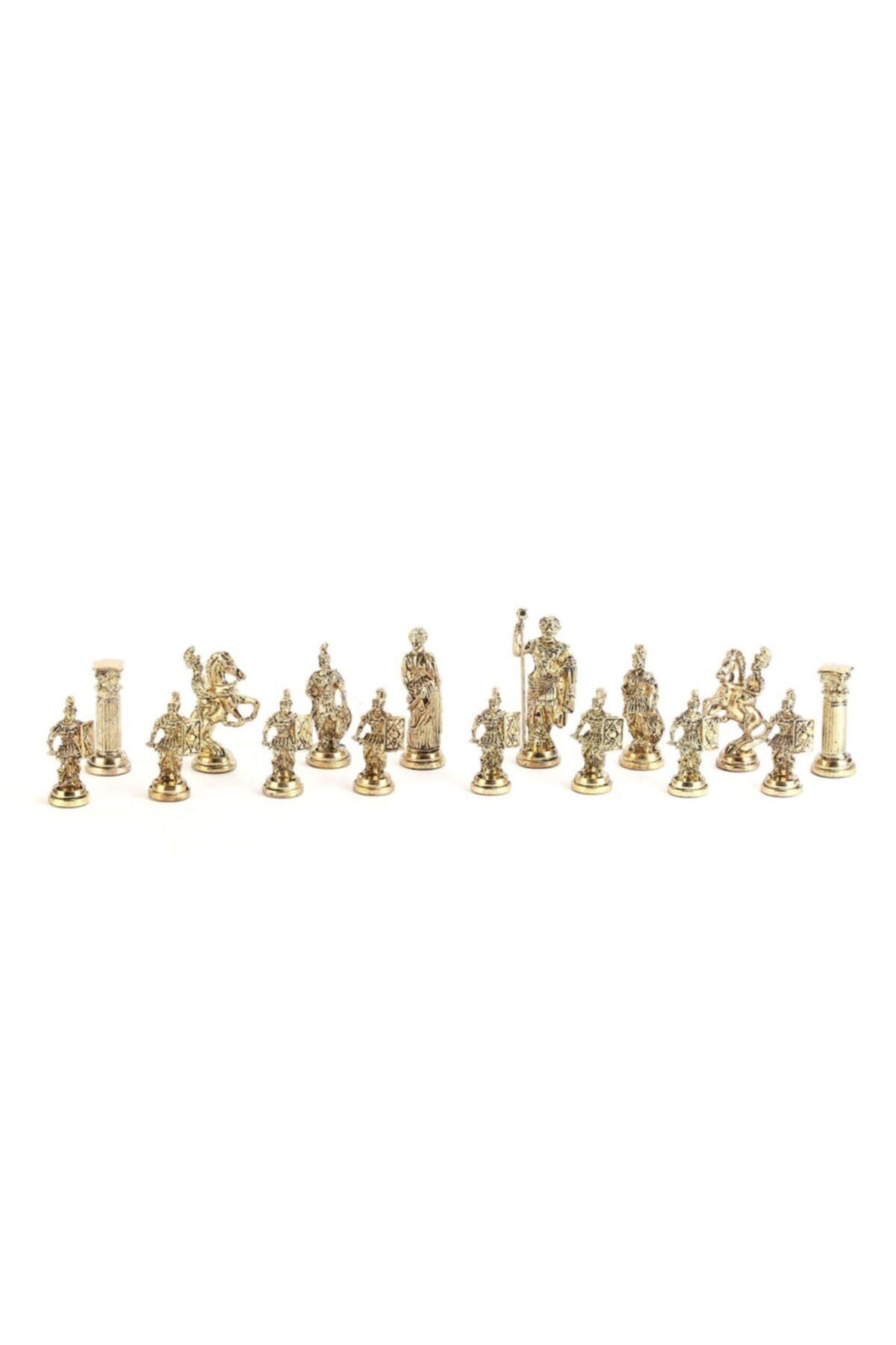 Gift Home (SADECE SATRANÇ TAŞI İSTEYENE) Gifthome, Battal, Metal, Parlak, Roma Figürlü Satranç Taşı