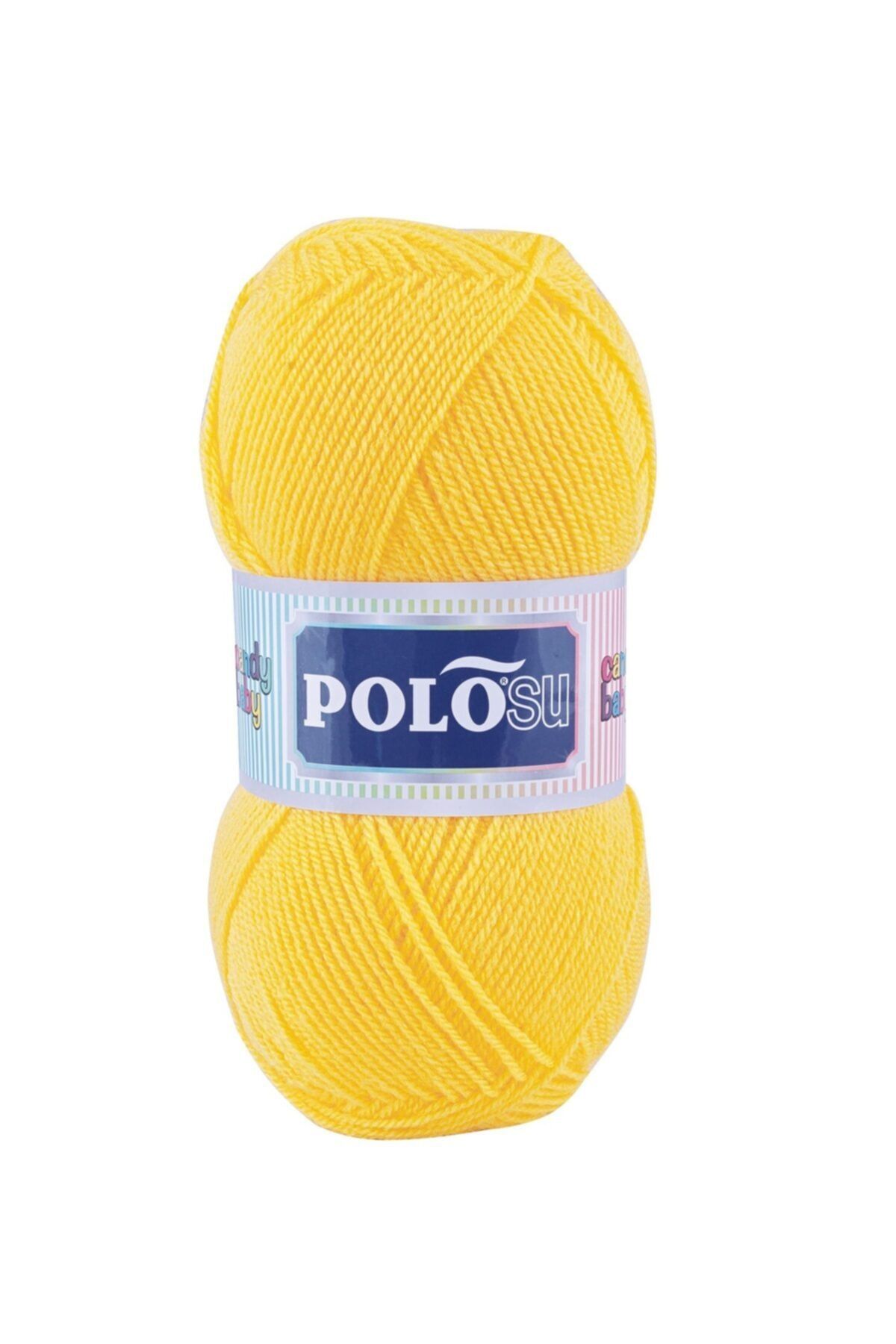 Polosu Sarı Candy Baby - Bebek El Örgü Ipi - Renk: 204 -