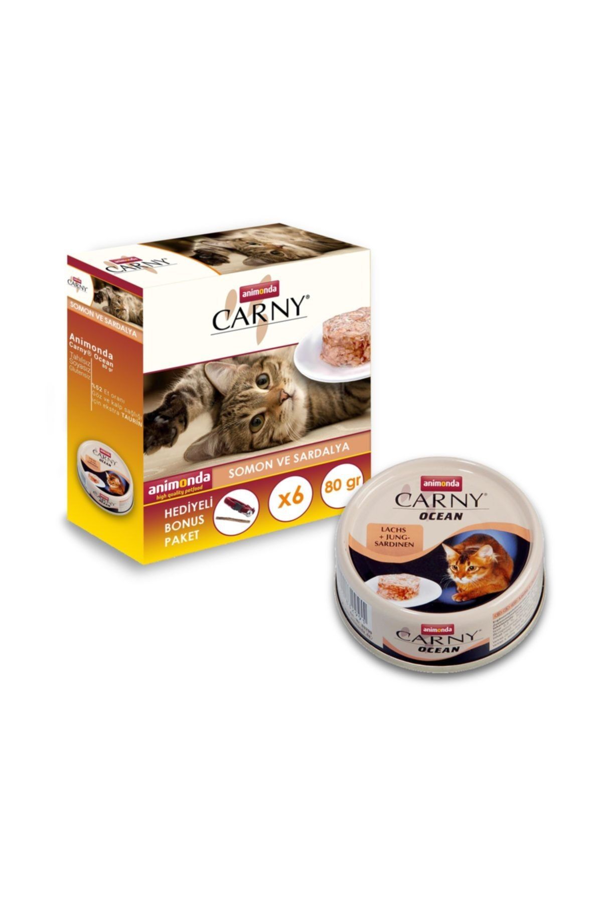 Animonda Carny Somonlu Sardalyalı Kedi Yaş Maması 6x80 gr