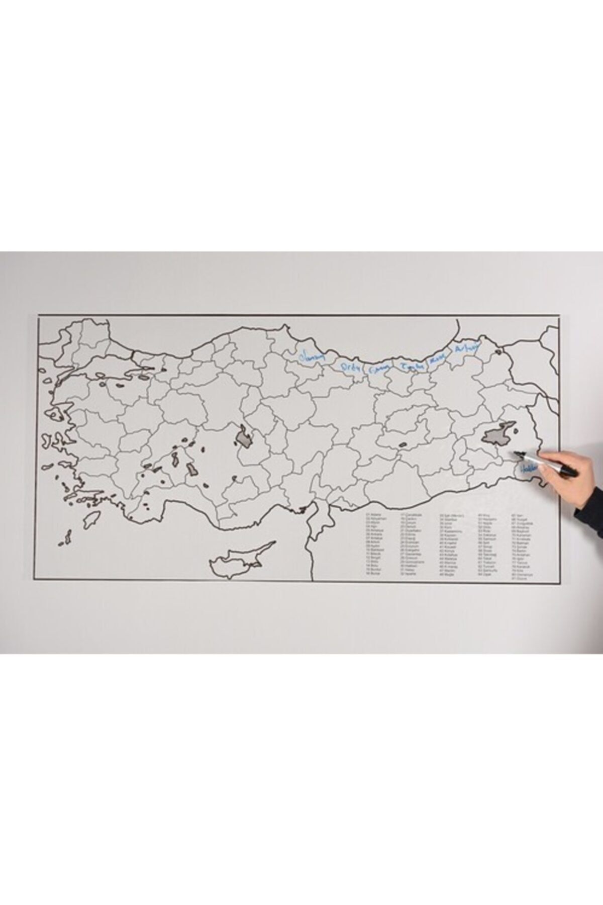 Kağıt Tahta 110CM-56CM AKILLI KAĞIT TÜRKİYE HARİTASI