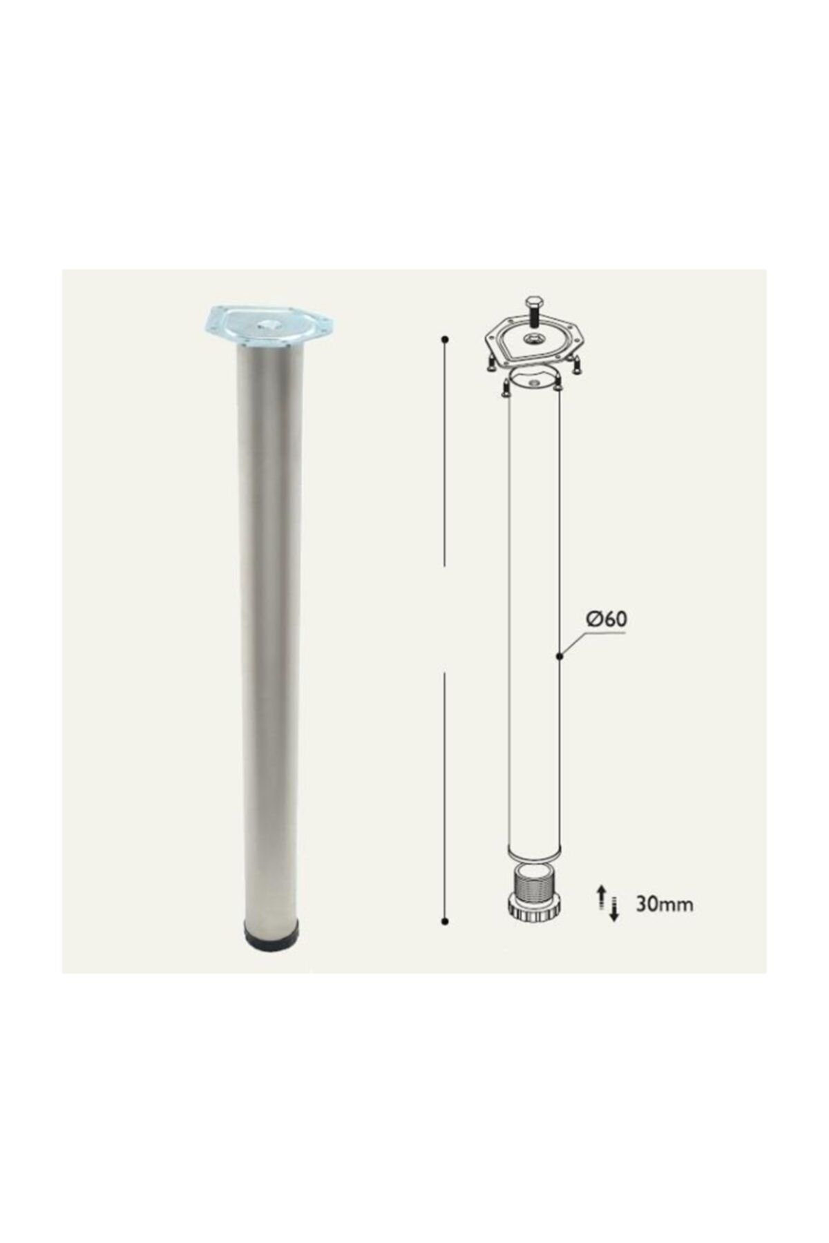 gurcay masa ayagi 11 180 60mm krom 85cm 4 adet fiyati yorumlari trendyol