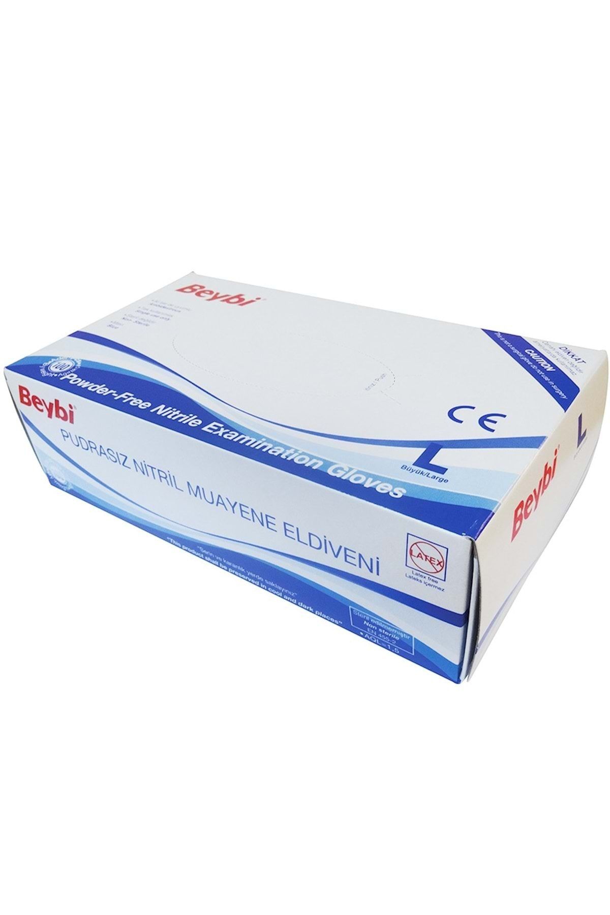 Beybi Eldiven Beybi Pudrasız Nitril Tek Kullanımlık Muayene Mavi - M-2