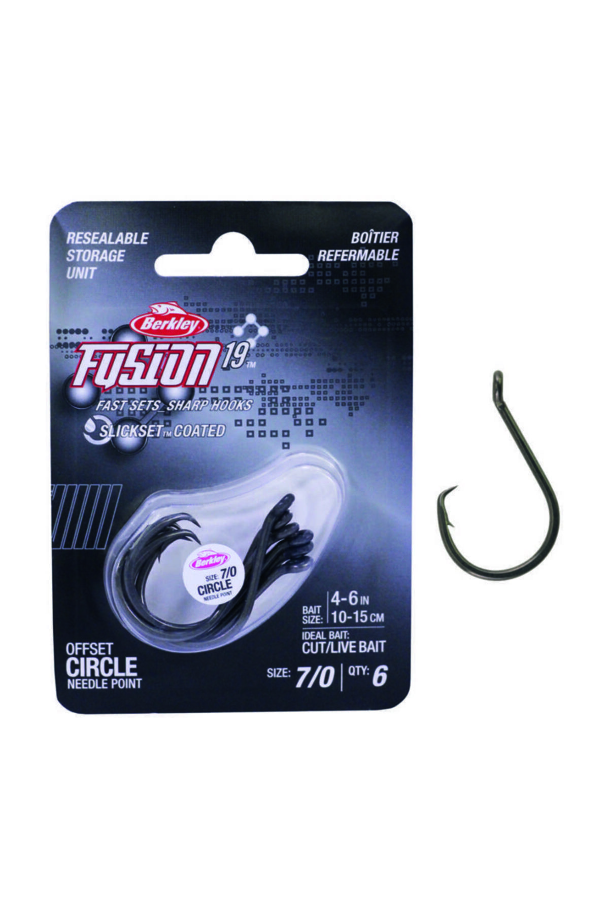 BERKLEY Fusion19 Circle Siyah Olta İğnesi Standart 6/0-6LI 028632751282