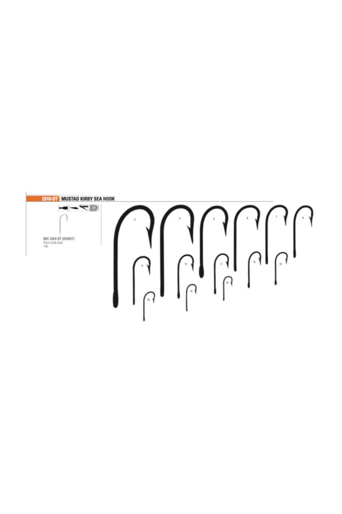 Mustad Olta İğnesi 2310 DT 100 lü GALVENİZ NO:8