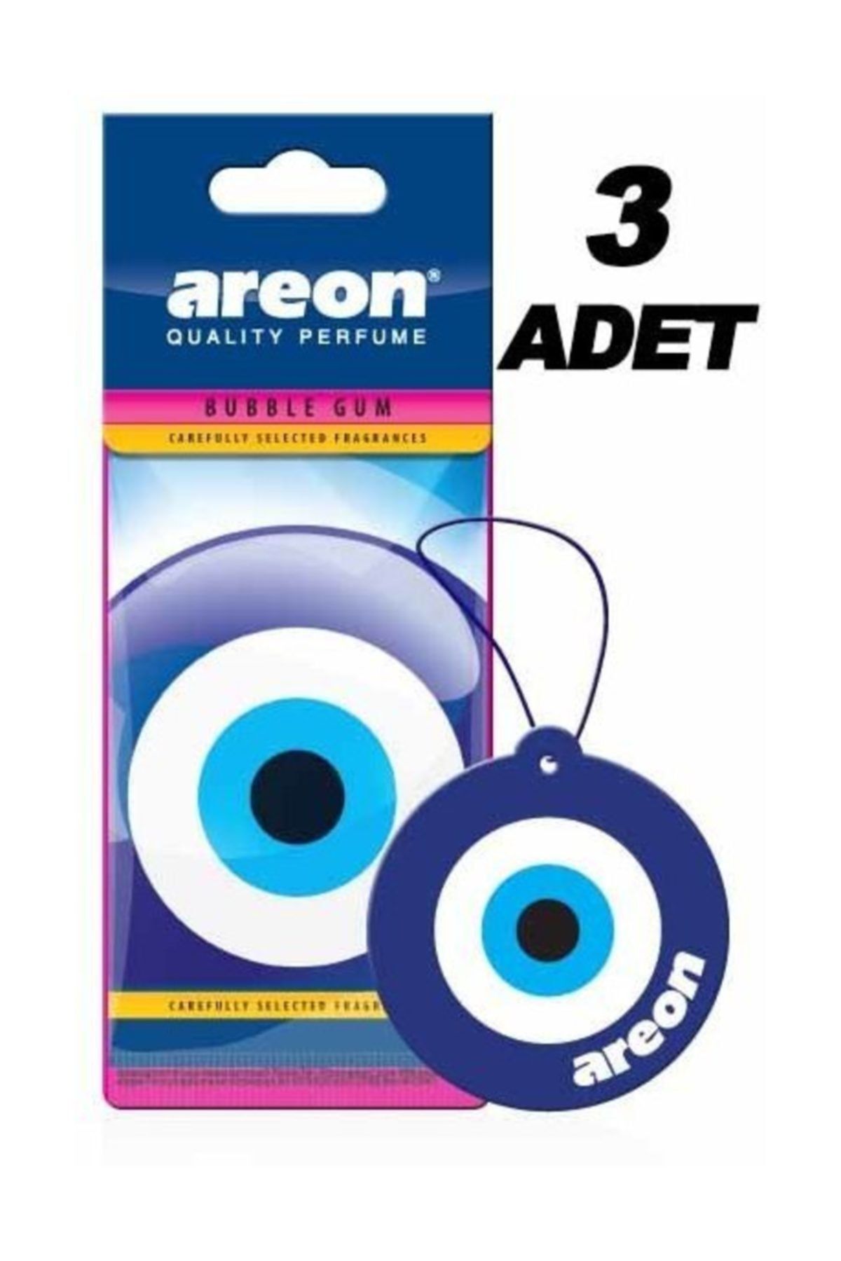Areon NAZAR BONCUĞU BUBBLE GUM 3'LÜ 'Kaliteli Araç Kokusu'