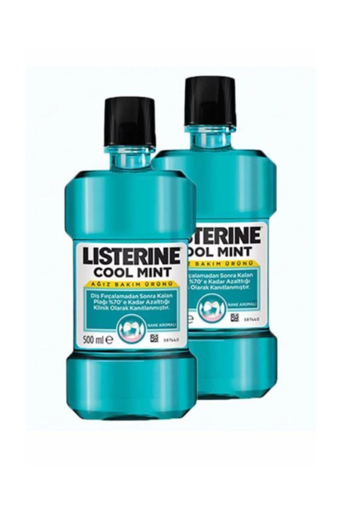 Listerine Ağız Bakım Suyu Cool Mint 500 ml  x 2 Adet