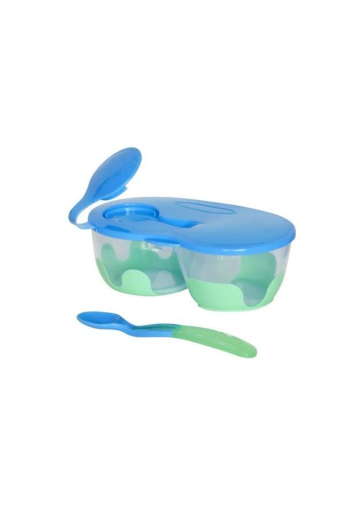 Bebedor Mavi 2 Bölmeli Tabak Kaşık 86906838559092