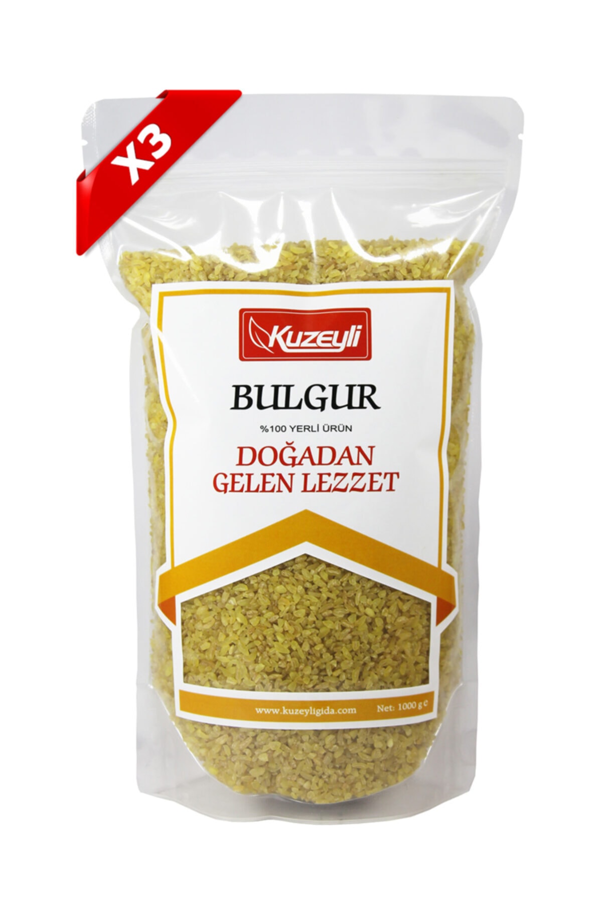 Kuzeyli Gıda Bulgur Seti 3'lü  (3 Adet 1'er Kg)