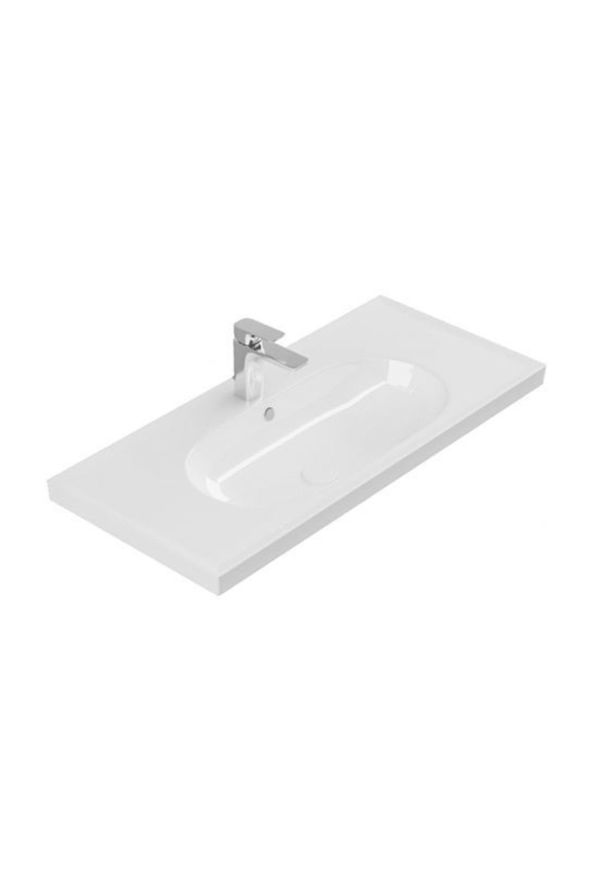 SANOVİT Sanovit Grace 100 cm Konsollu Zarif Lavabo Beyaz Renk