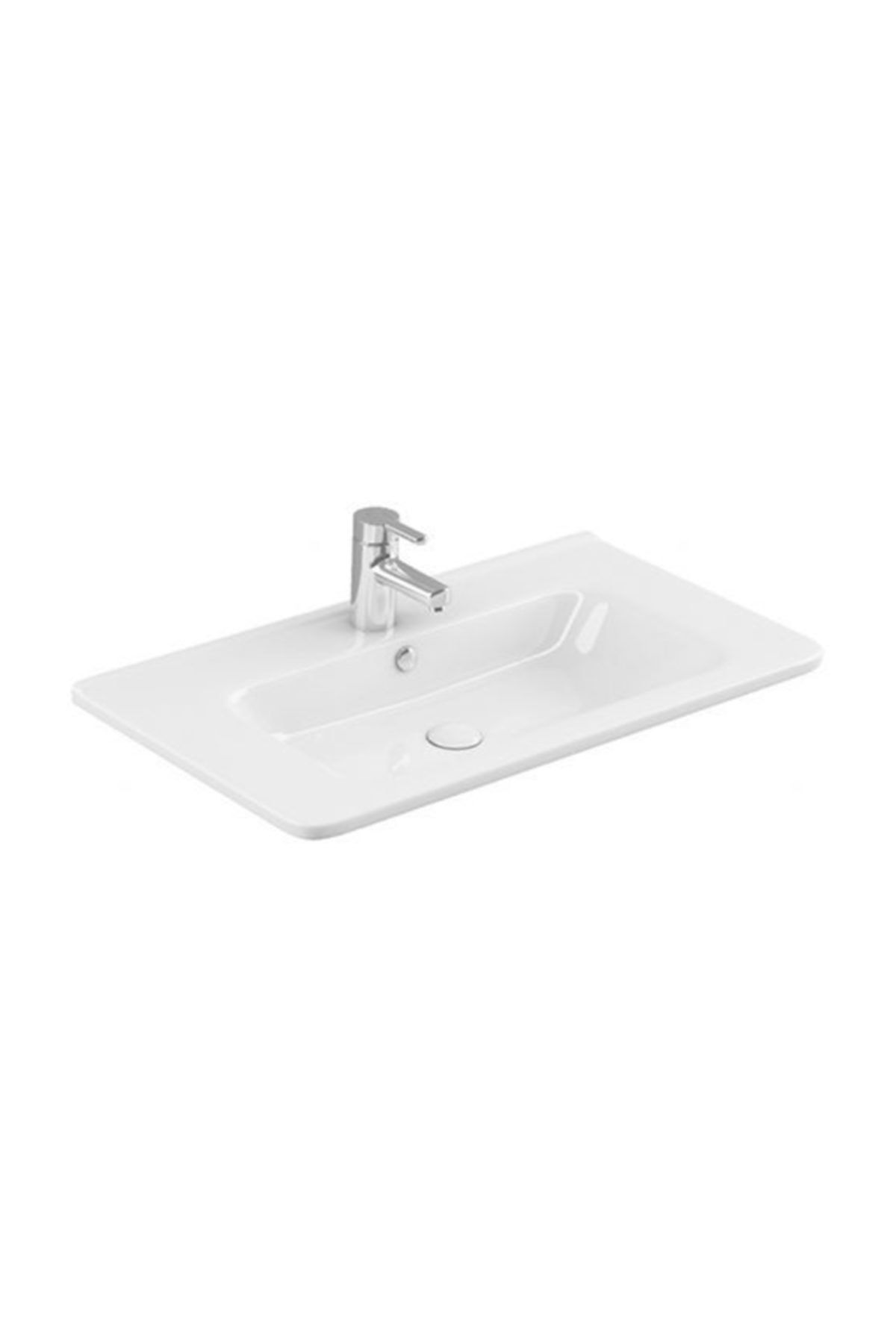 SANOVİT Sanovit Urban 80 cm Konsollu lavabo Beyaz Renk