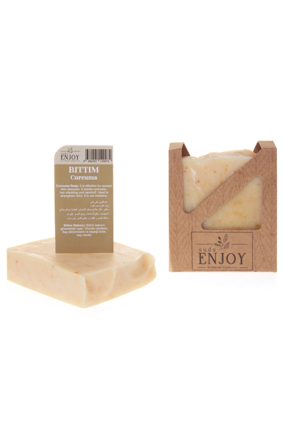 Enjoy Suds Enjoy Doğal Bıttım El Yapımı Antibakteriyel Yüz, Saç ve Vücut Sabunu 100 gr