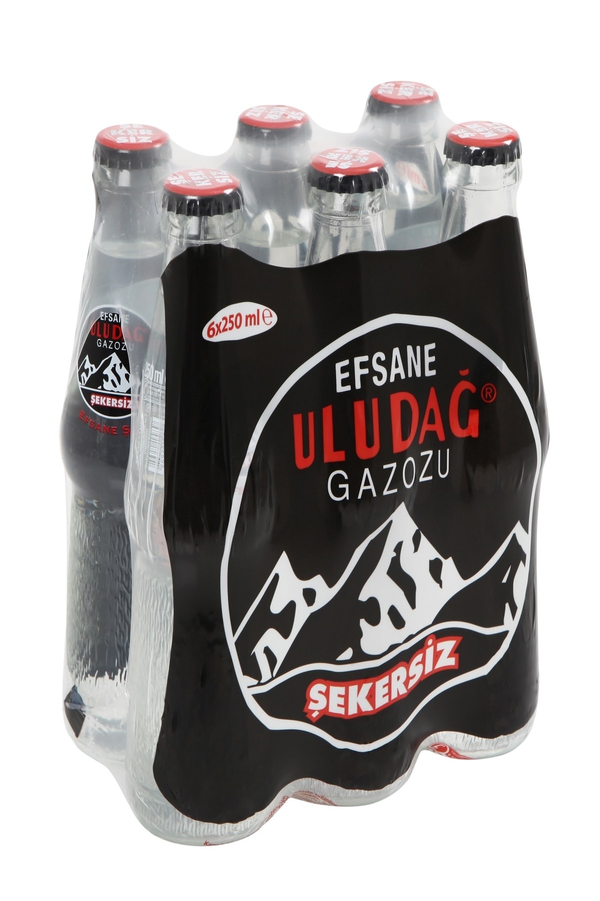 Uludağ Efsane Şekersiz Şişe 6'lı Gazoz 250 ml