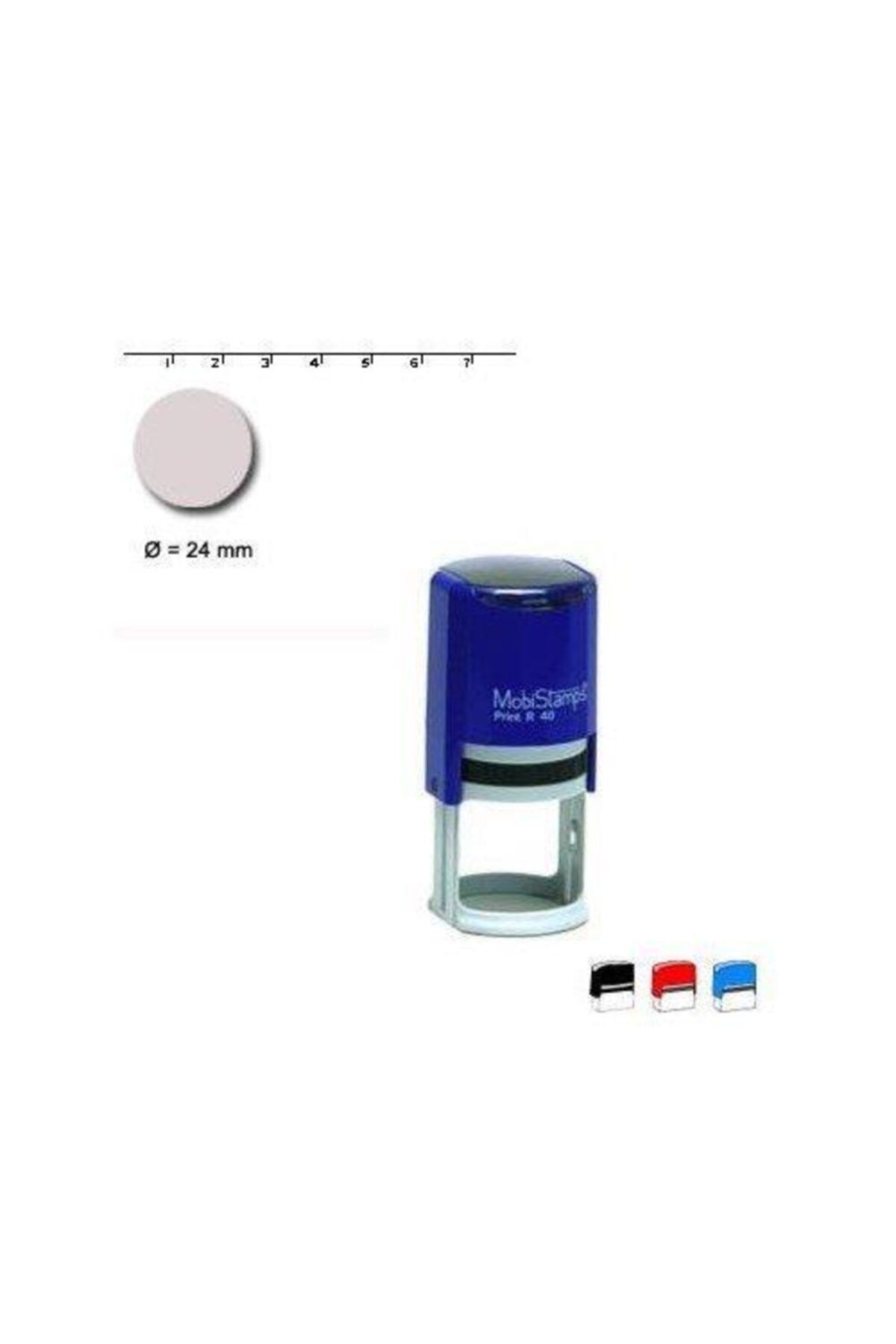 Yerli Sırdaş R24 Mobi Stamps Yuvarlak Kaşe Printer Otomatik 24 MM