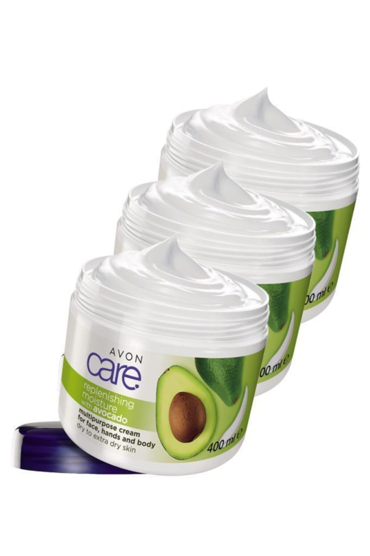 AVON Care Kuru Ciltler İçin Avokado Özlü Çok Amaçlı Krem 400 Ml. Üçlü Set