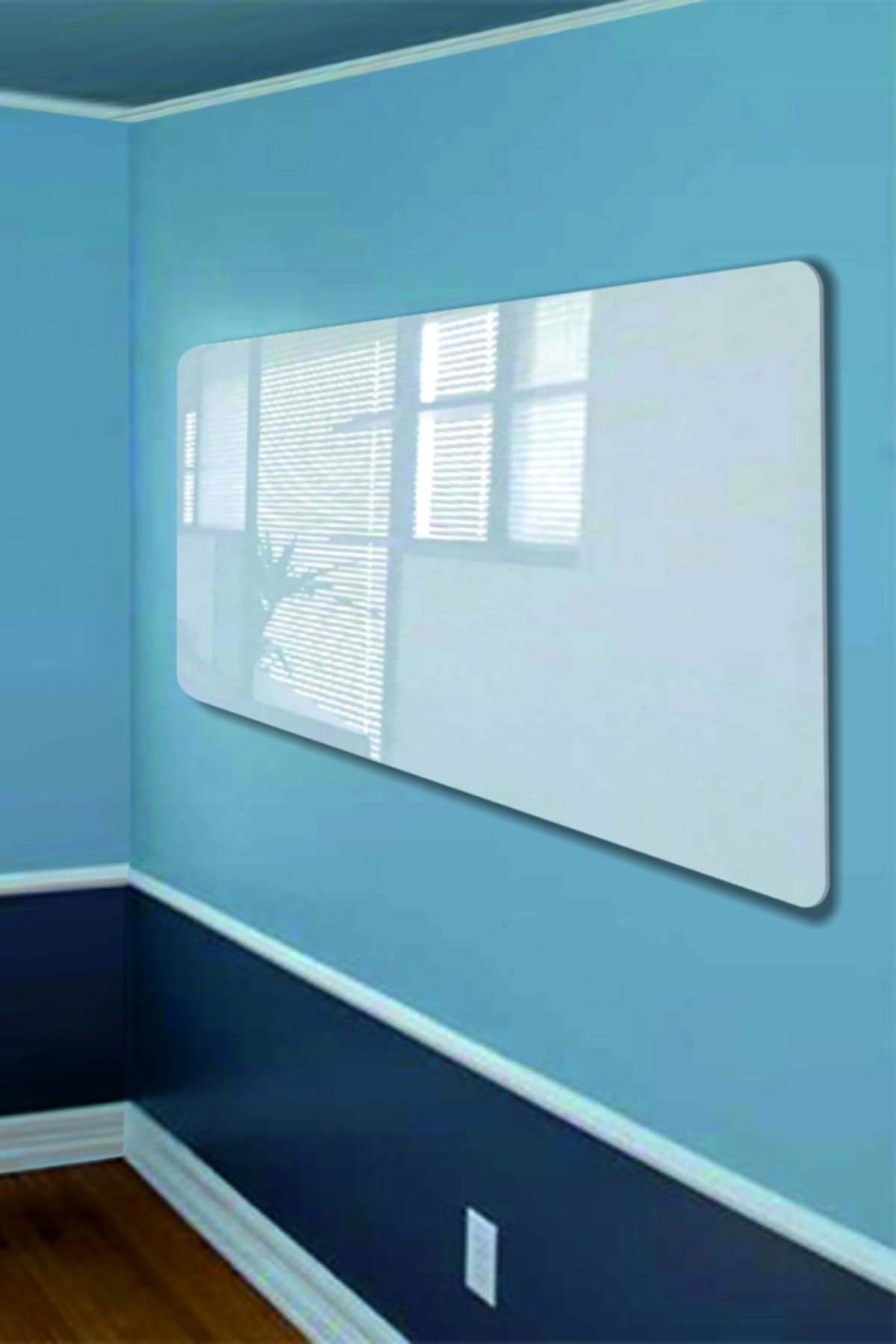 GlassPano 200x120 Uçuk Gri Cam Yazı Tahtası GPRR-11325X-001 ( Yatay )