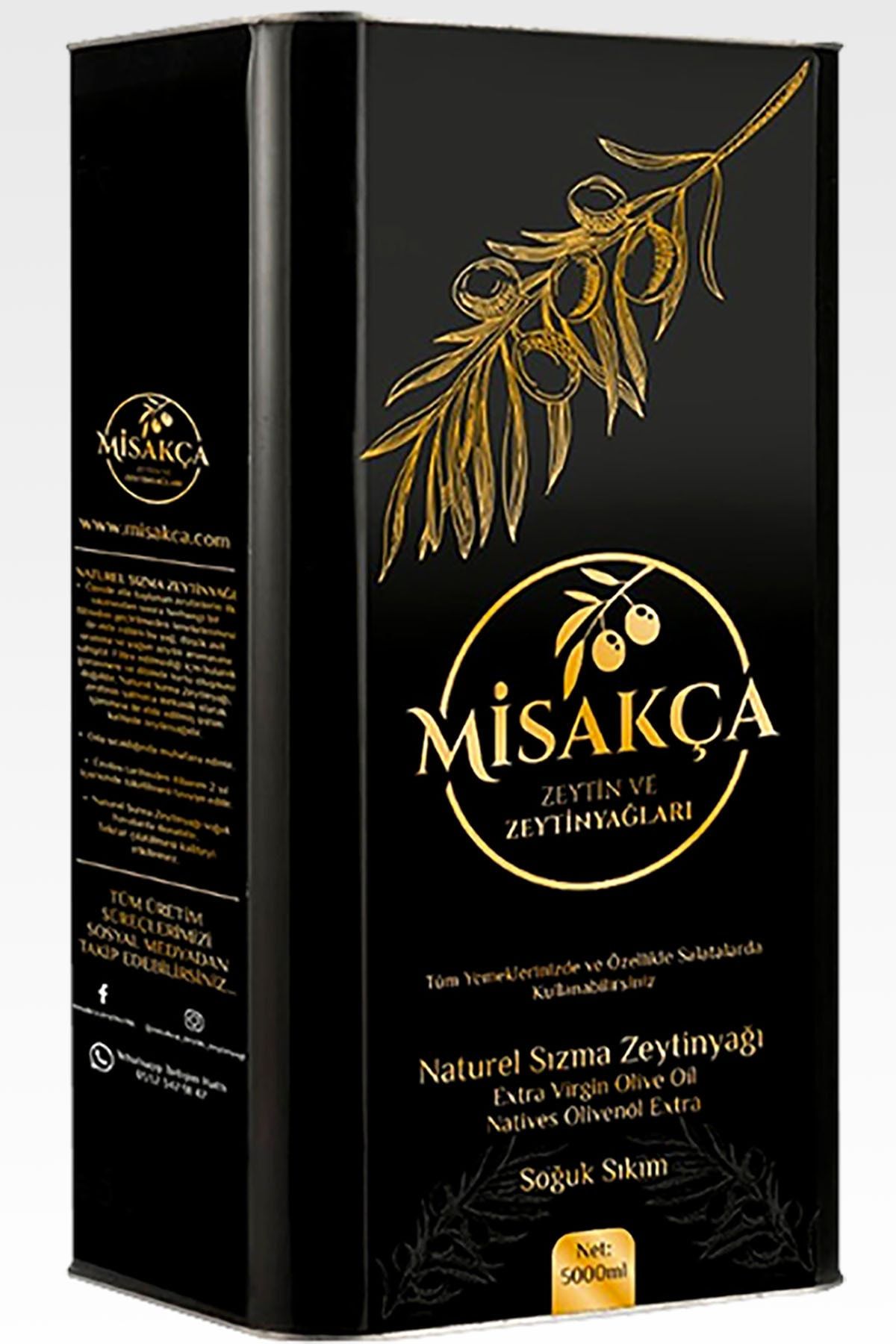 Misakça Zeytin ve Zeytinyağları Misakça Soğuk Sıkım Naturel Sızma Zeytinyağı 5lt