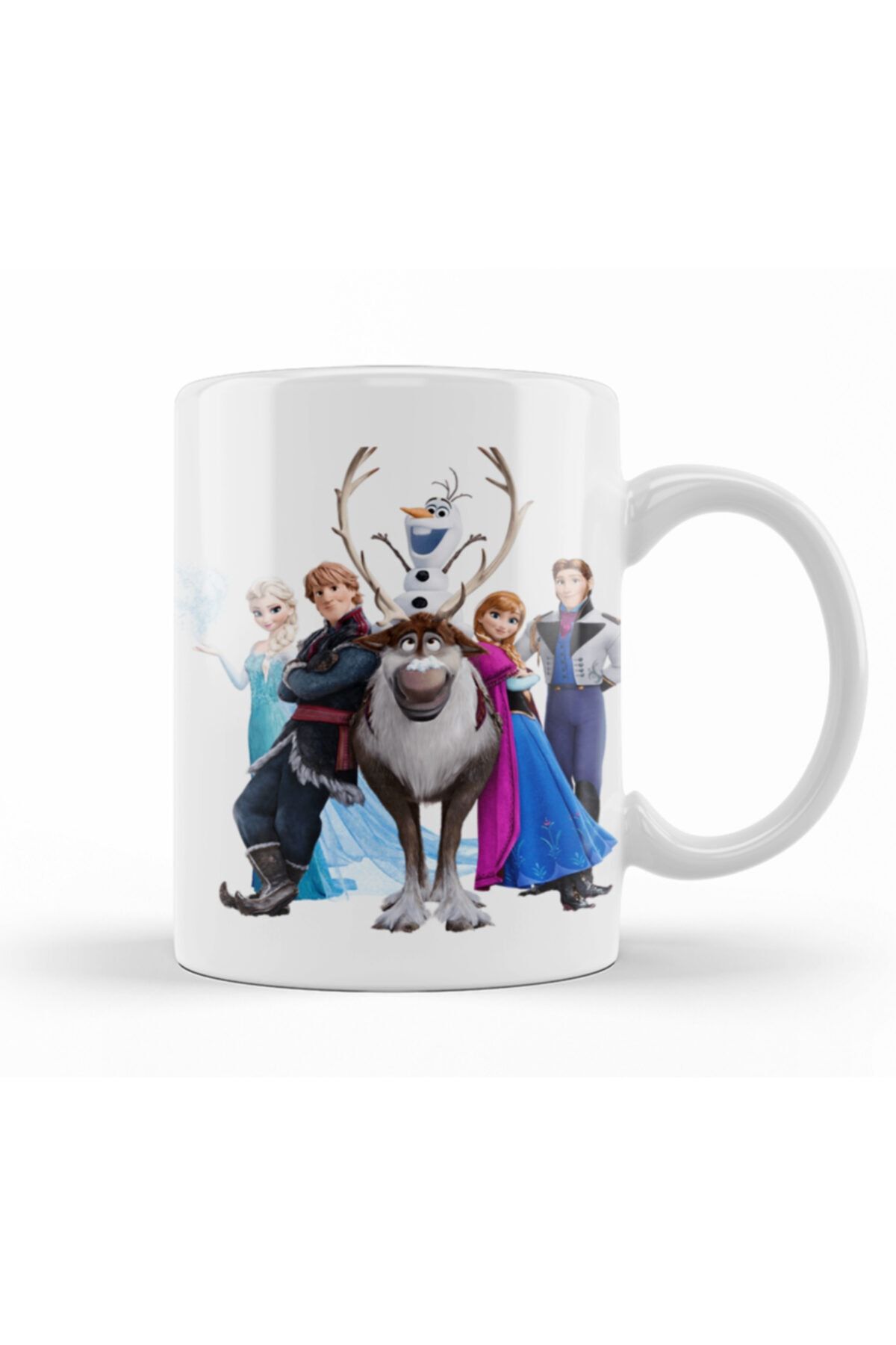 Baskı Dükkanı Disney Frozen Elsa Kristoff Olaf Anna Kupa Bardak Porselen