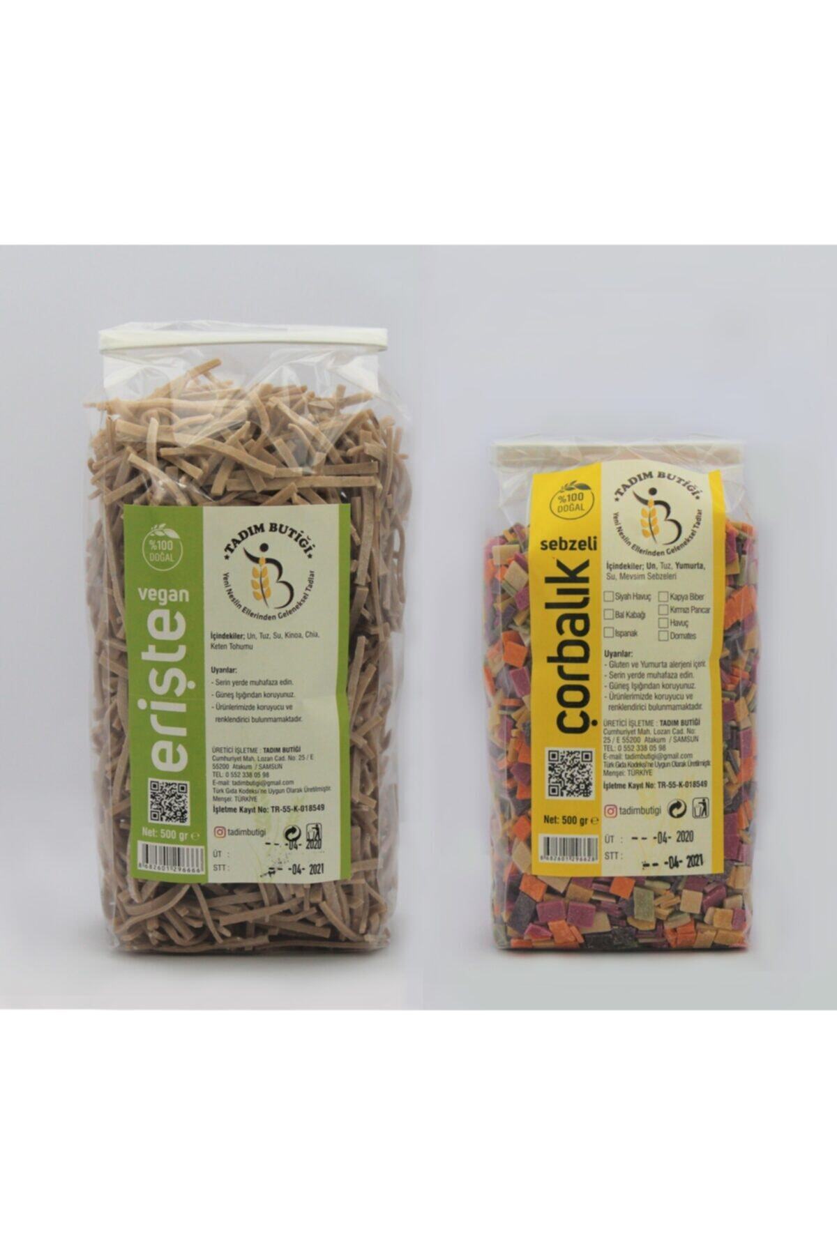 Tadım Butiği Vegan + Sebzeli Çorbalık Erişte 2x500 Gr