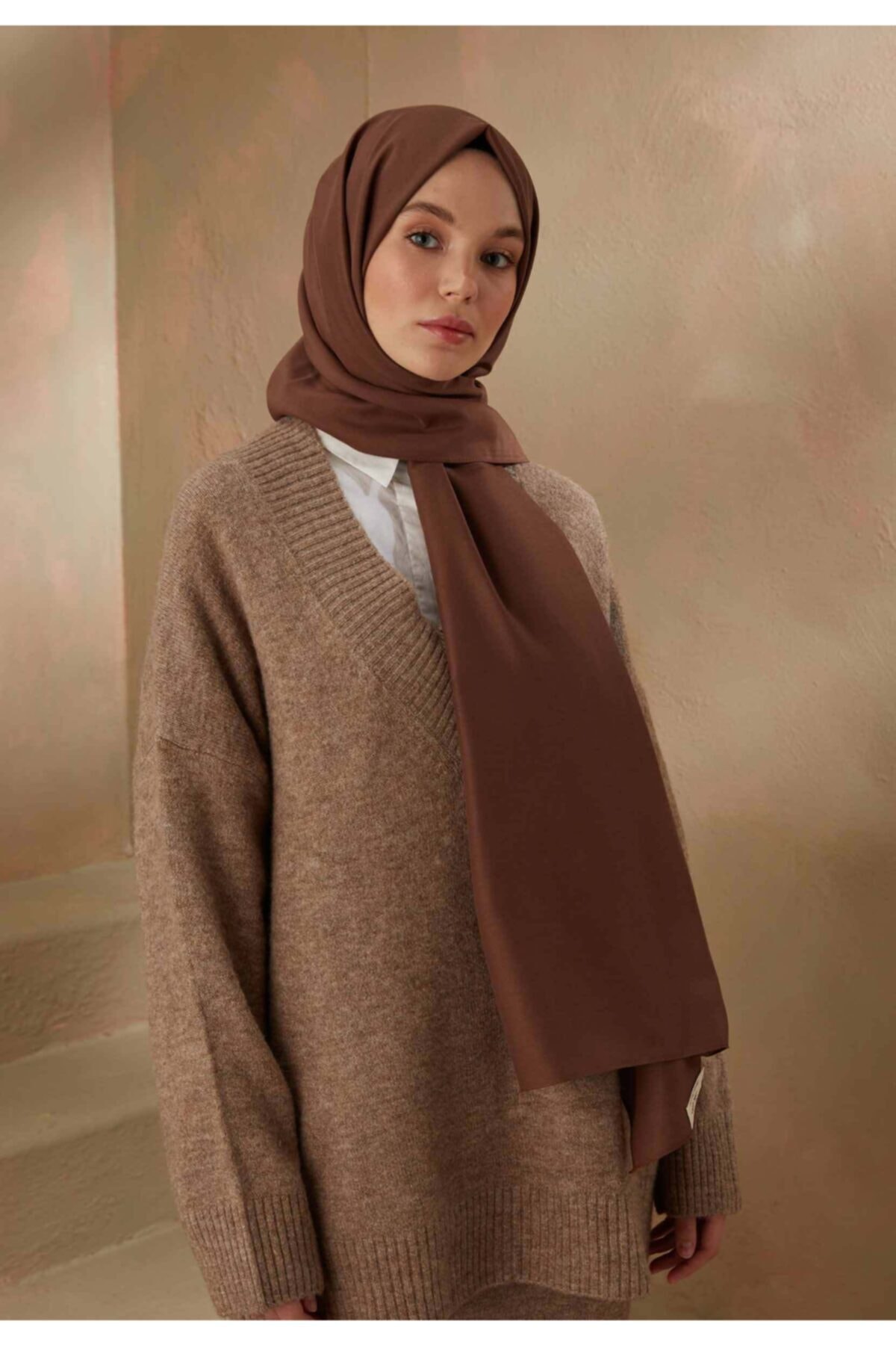 Freshscarfs Fresh Scarfs Pamuk Viskon Şal Sıcak Kahve