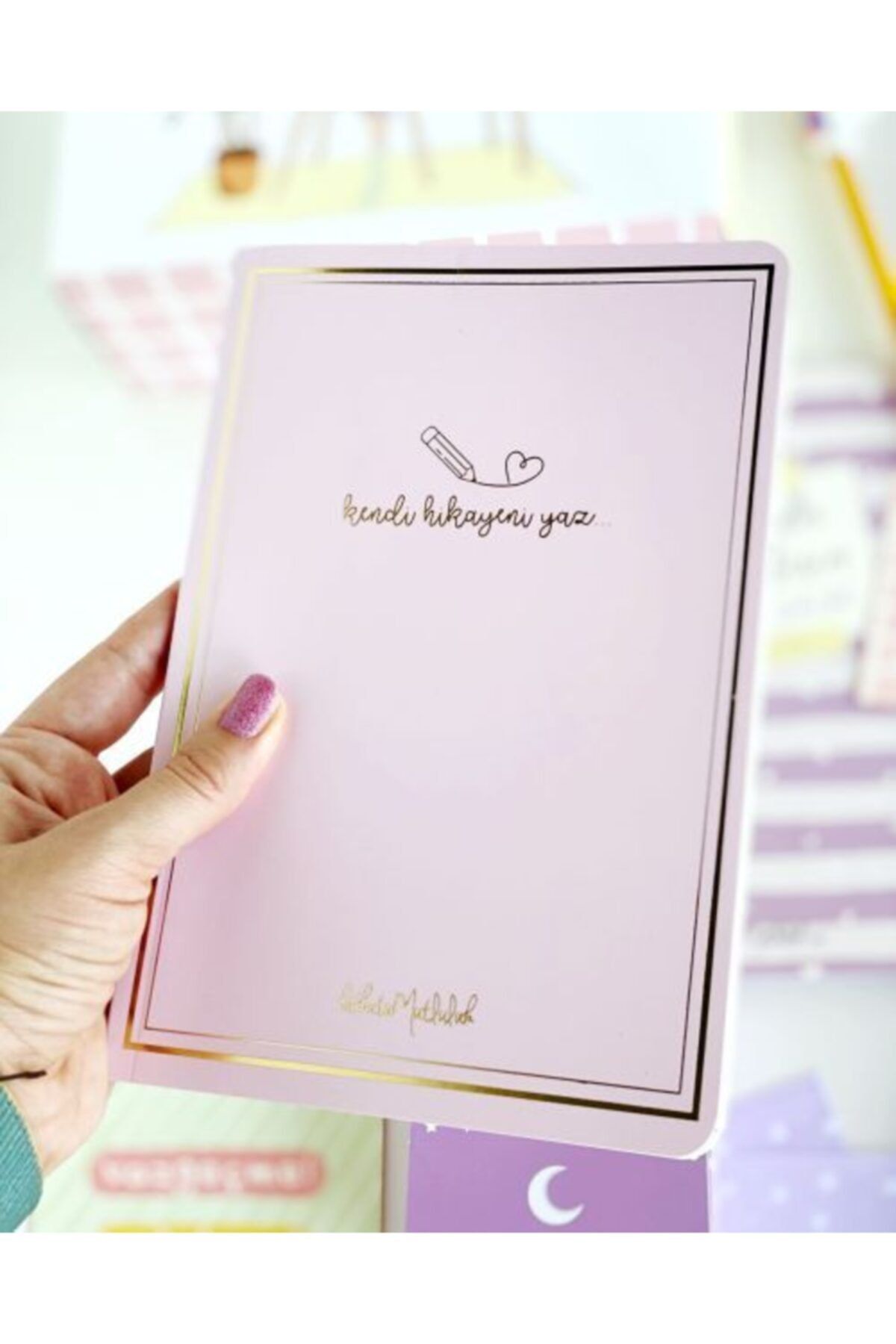 Bikutumutluluk Bullet Journal Noktalı Defter Serisi - Pembe Pastel Defter
