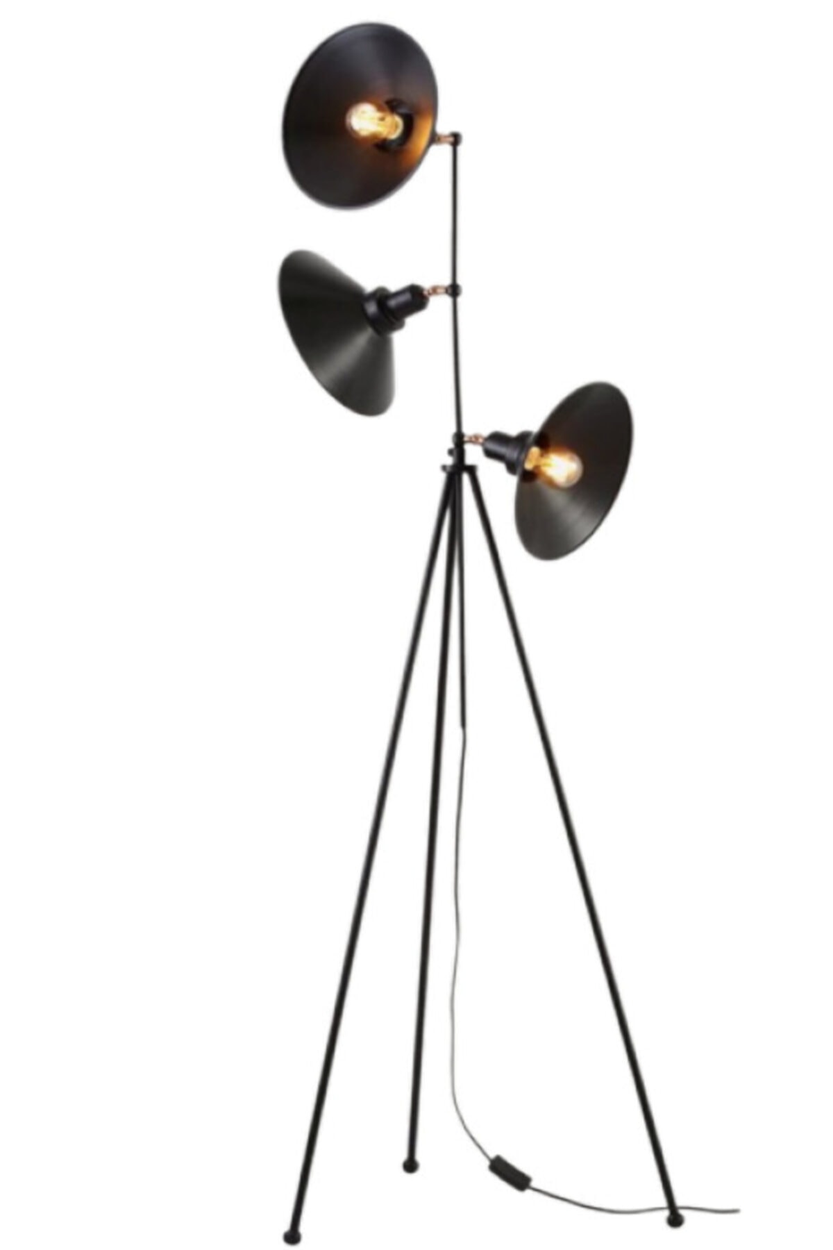 MYLİGHT S Retro Üçlü Mafsalı Lambader Köşe Lambası Rustik