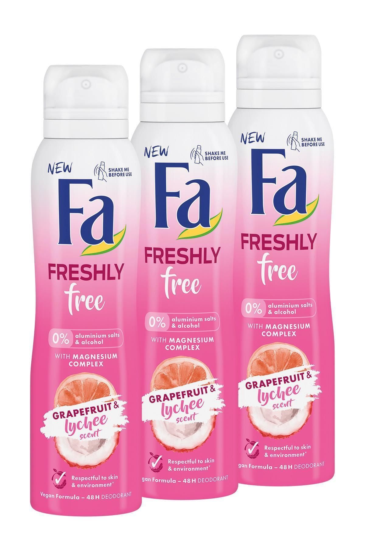 Fa Freshly Free Greyfurt & Liçi Deosprey X 3 Adet