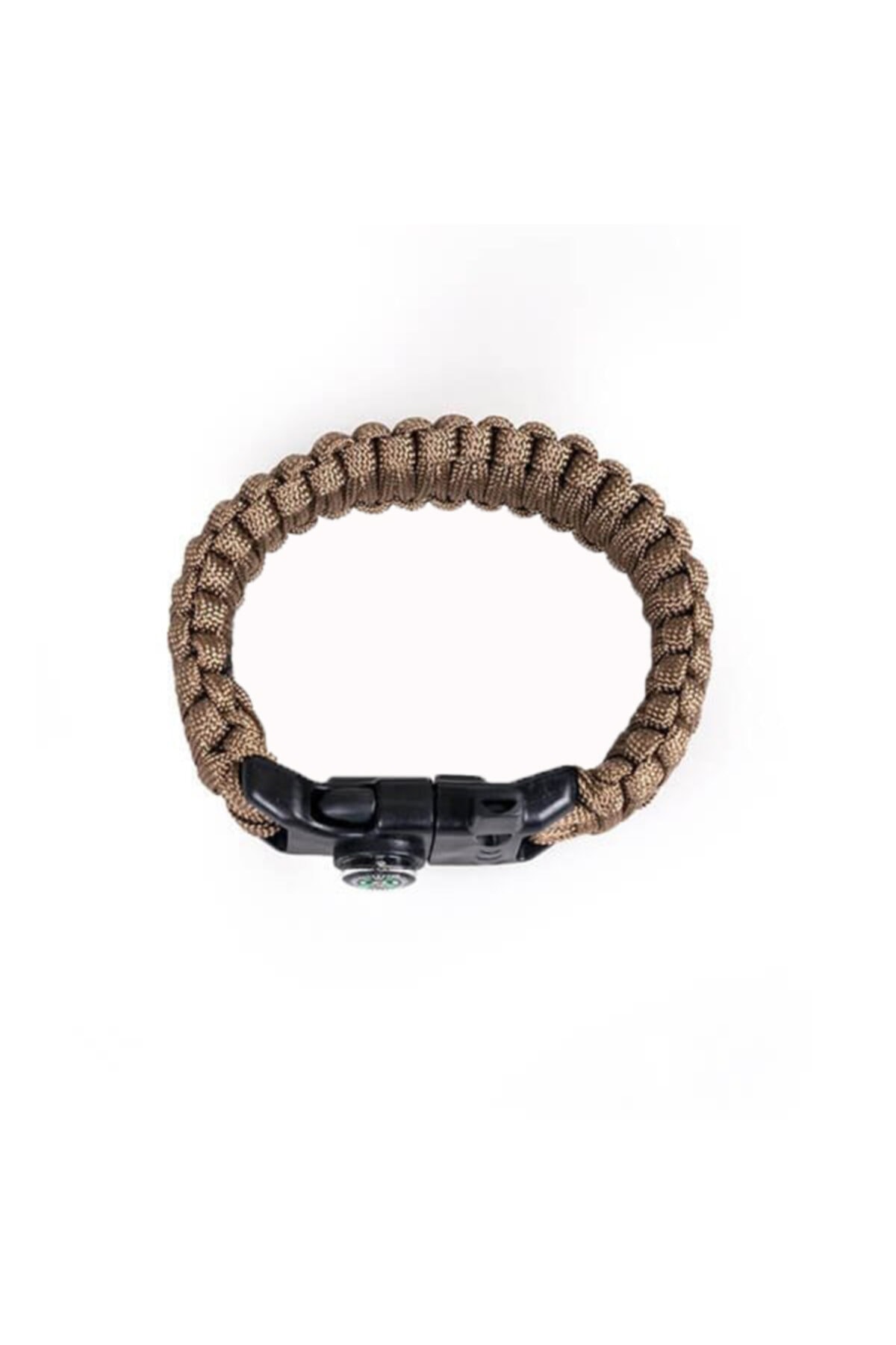 LEADER TRADE Paracord Avcı Bileklik Magnezyum Survivor Kibrit Ve Pusulalı Bileklik Çöl Rengi