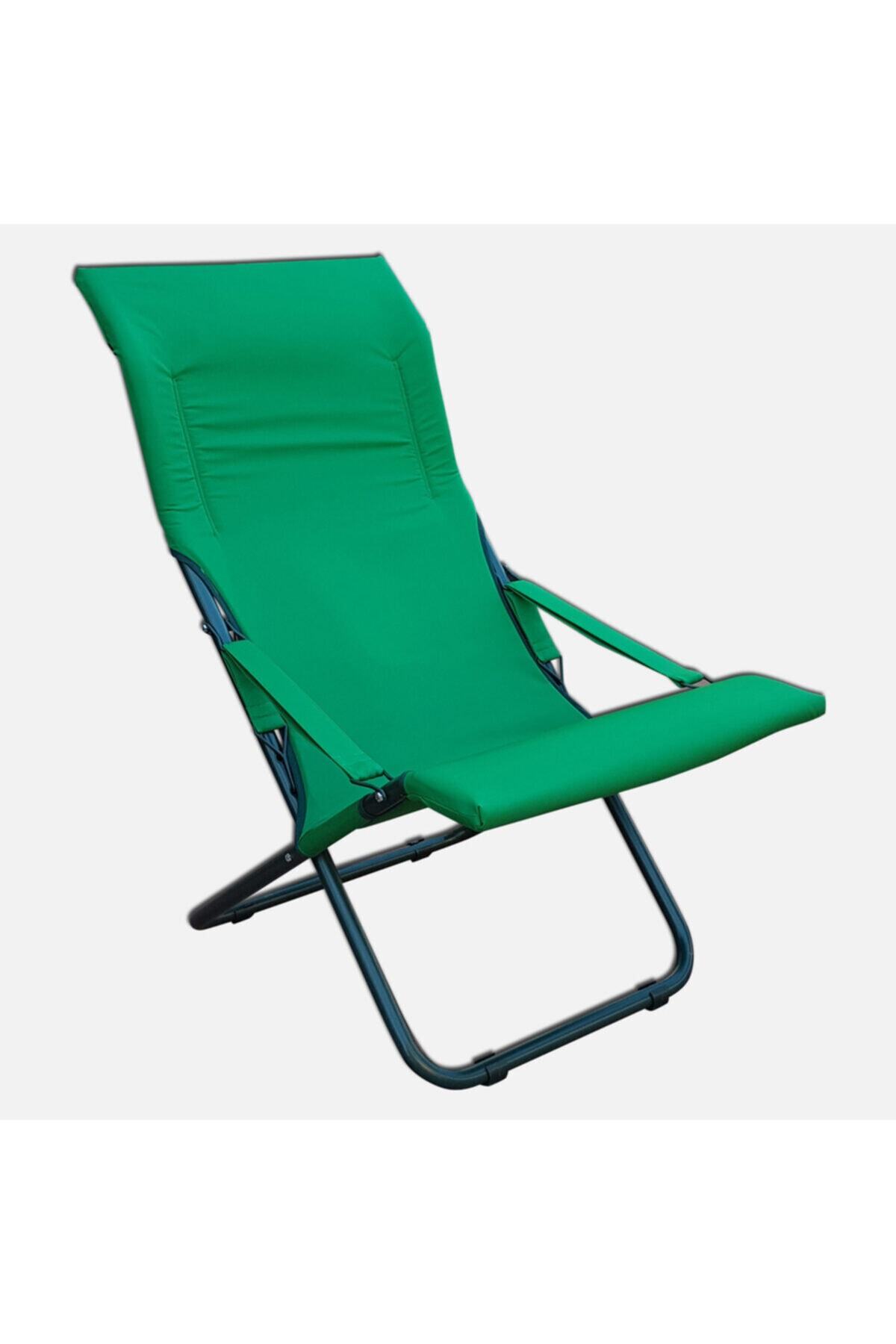 4M Relax Bahçe Sandalyesi Şezlong Haki Yesil