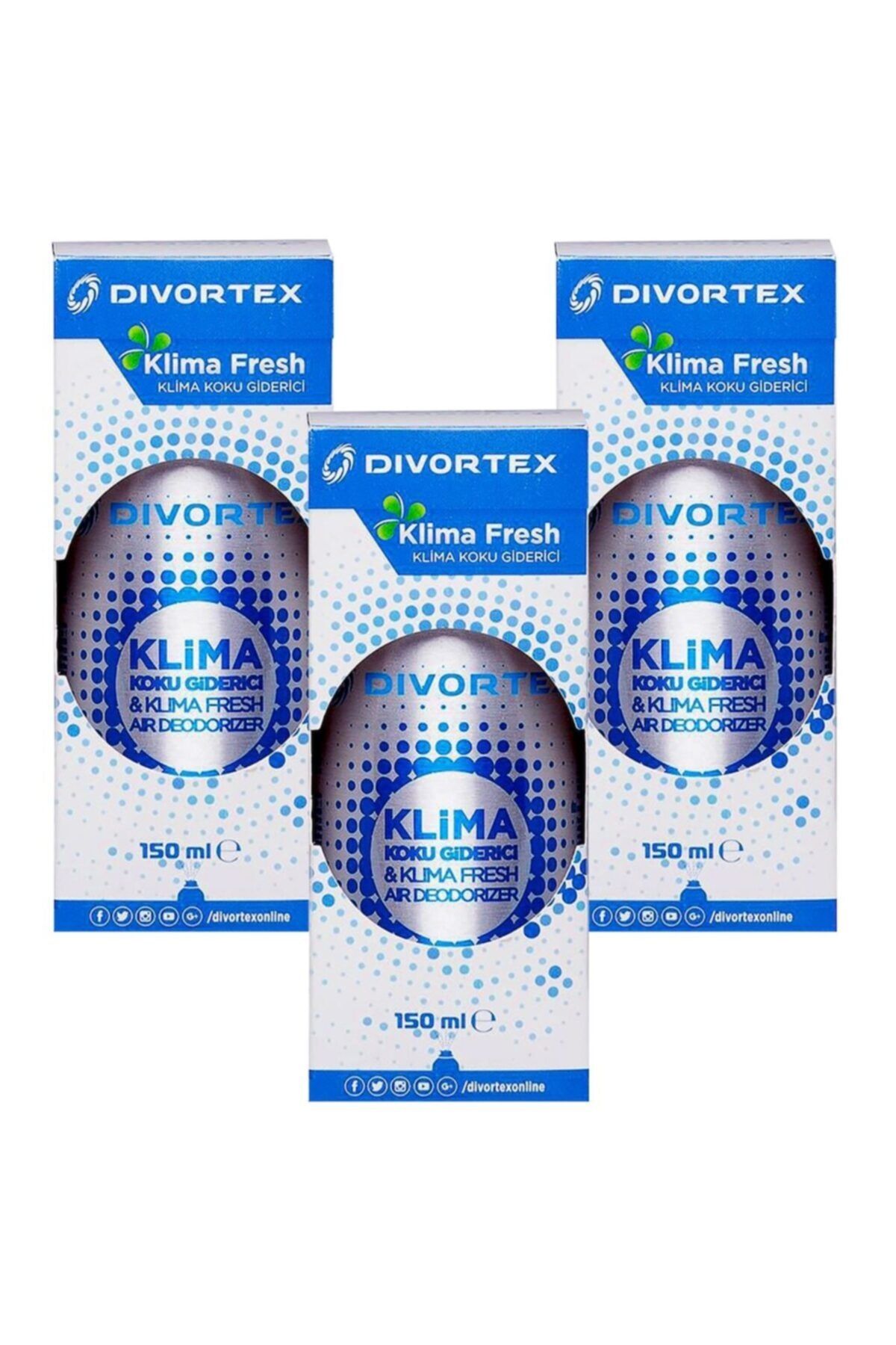 Divortex Limon Kokulu Klima Fresh - Temizleyici 3 Adet 150 ml