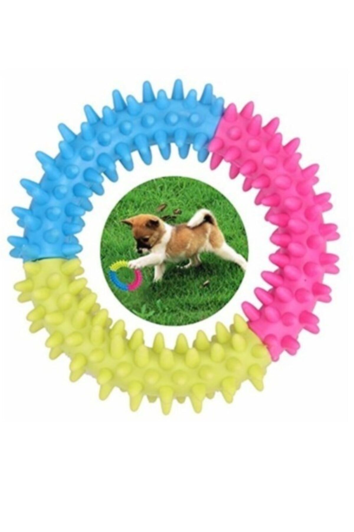TİNEKE Köpek Diş Temizleyici Kaşıyıcı Oyuncağı Isırma Çiğneme Çemberi