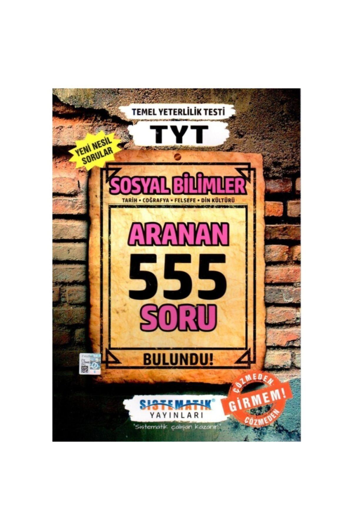 Sistematik Yayınları Tyt Sosyal Bilimler Aranan 555 Soru