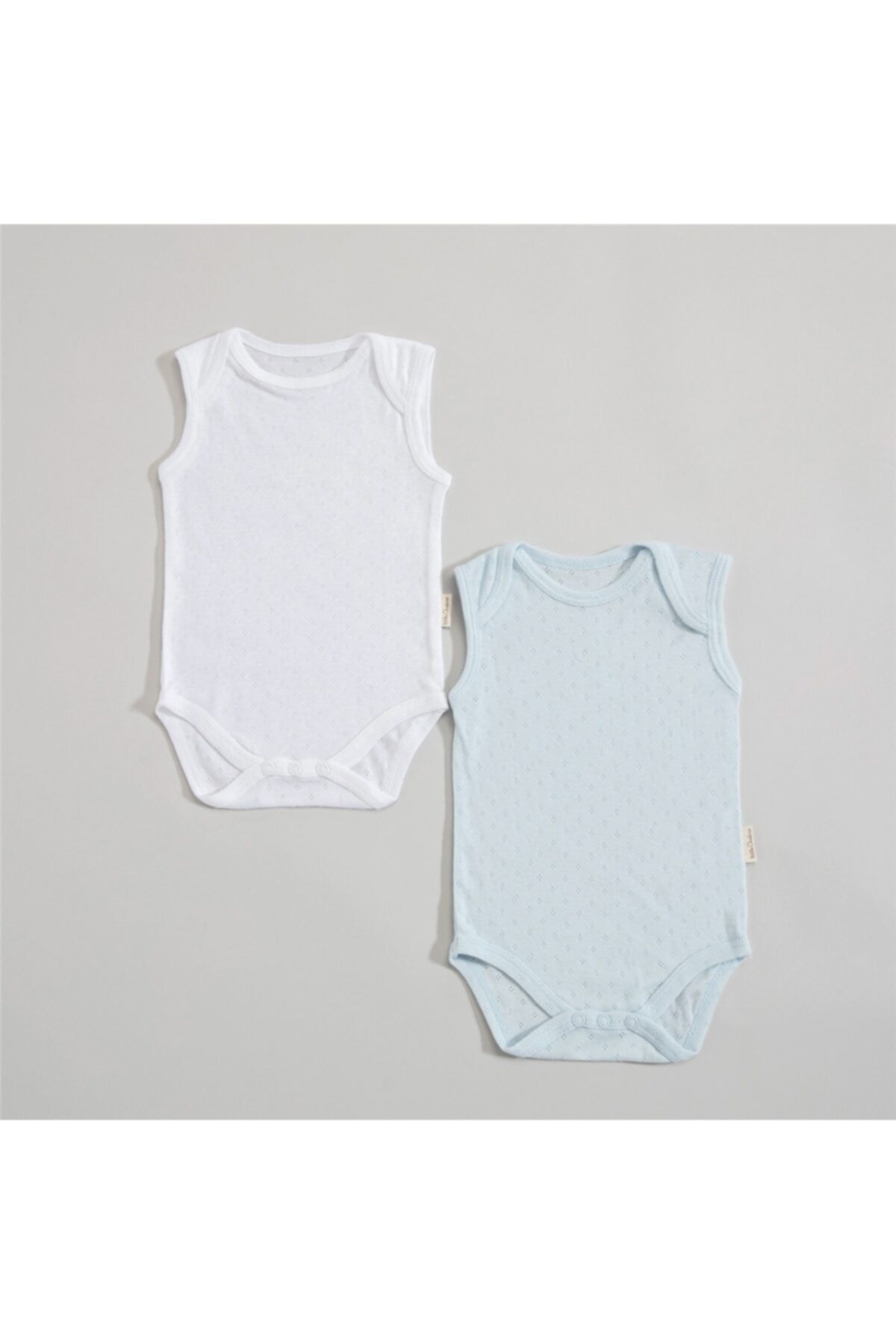 Chakra Lonya Kolsuz 2li Body Set 0-3 Ay Mavi/beyaz