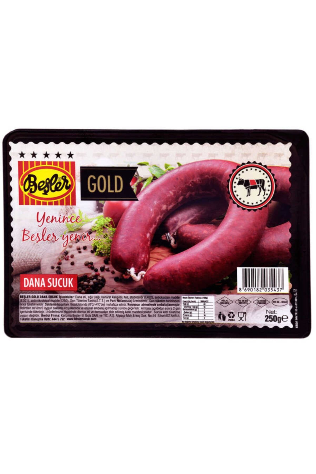 Beşler - Gold Fermente Sucuk (250 gr)