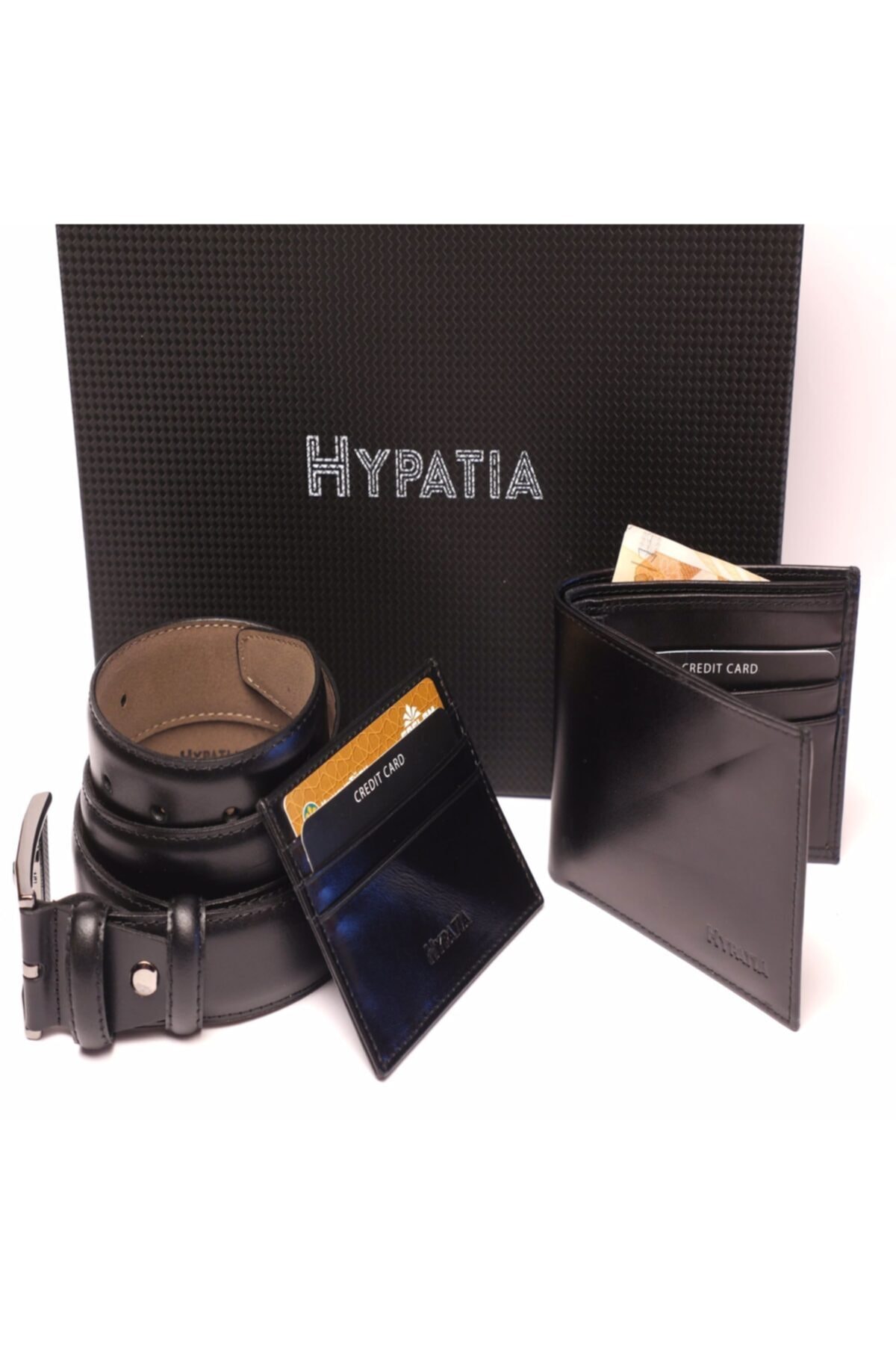Hypatia Yayın Dağıtım Hypatia% 100 Hakiki Deri Erkek Cüzdan Kartlık & Kemer