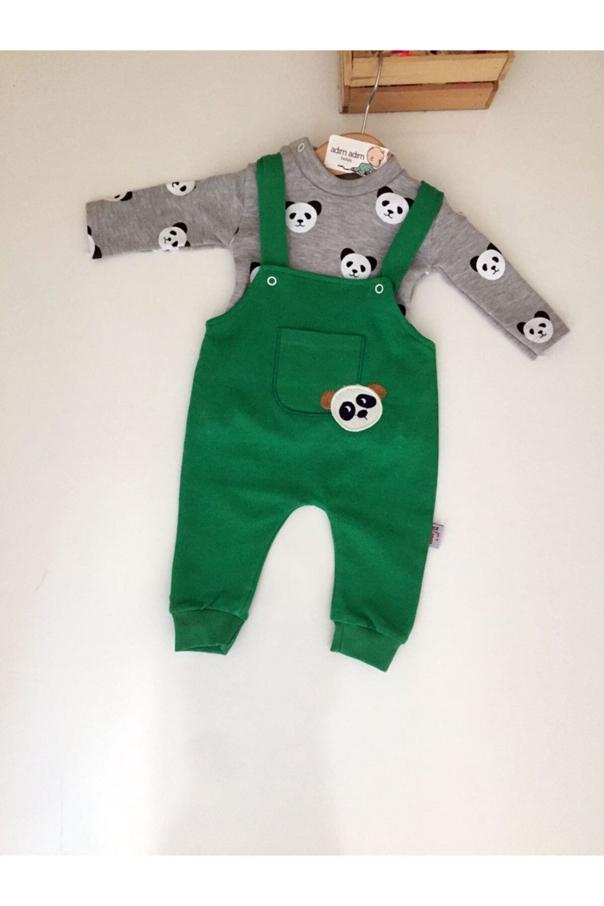Murat Baby Bebek Panda Desenli 2 Parça Tulum-salopet