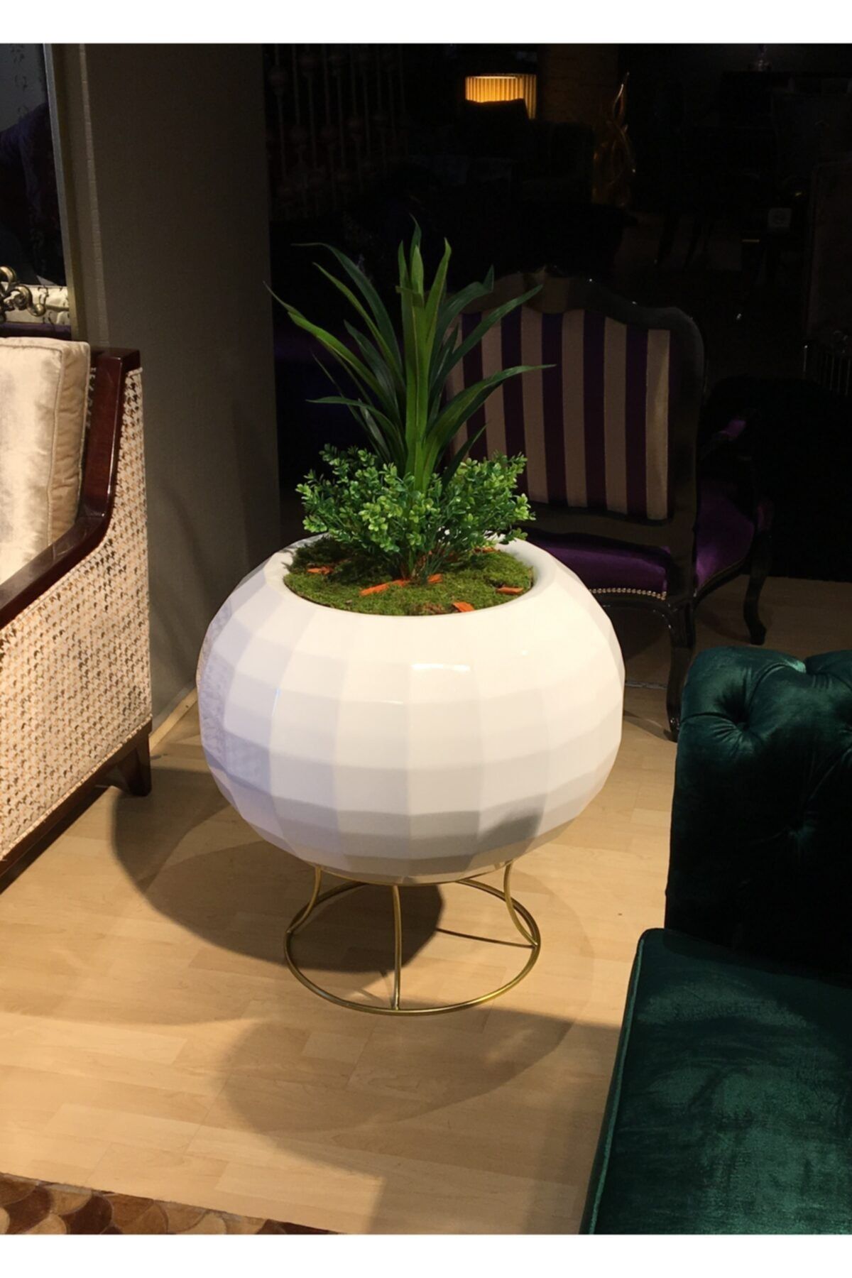 bubir ART Dekoratif Oval Fiber Saksı