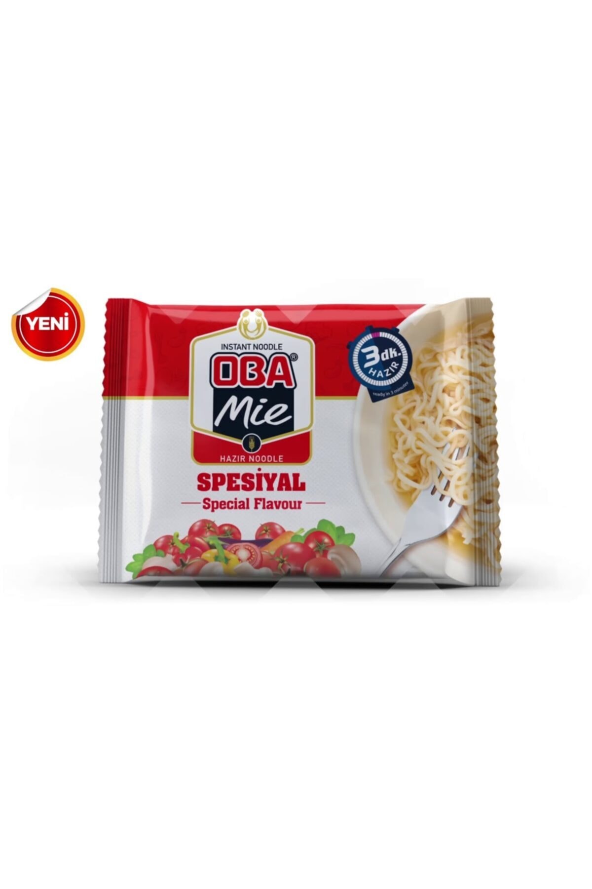 OBAmie Oba Mie Noodle Hazır Makarna 75gr Specıal '' 3 Adet '' (5 Adet Çaykur Altın Süzen Poşet Bardak Çay)