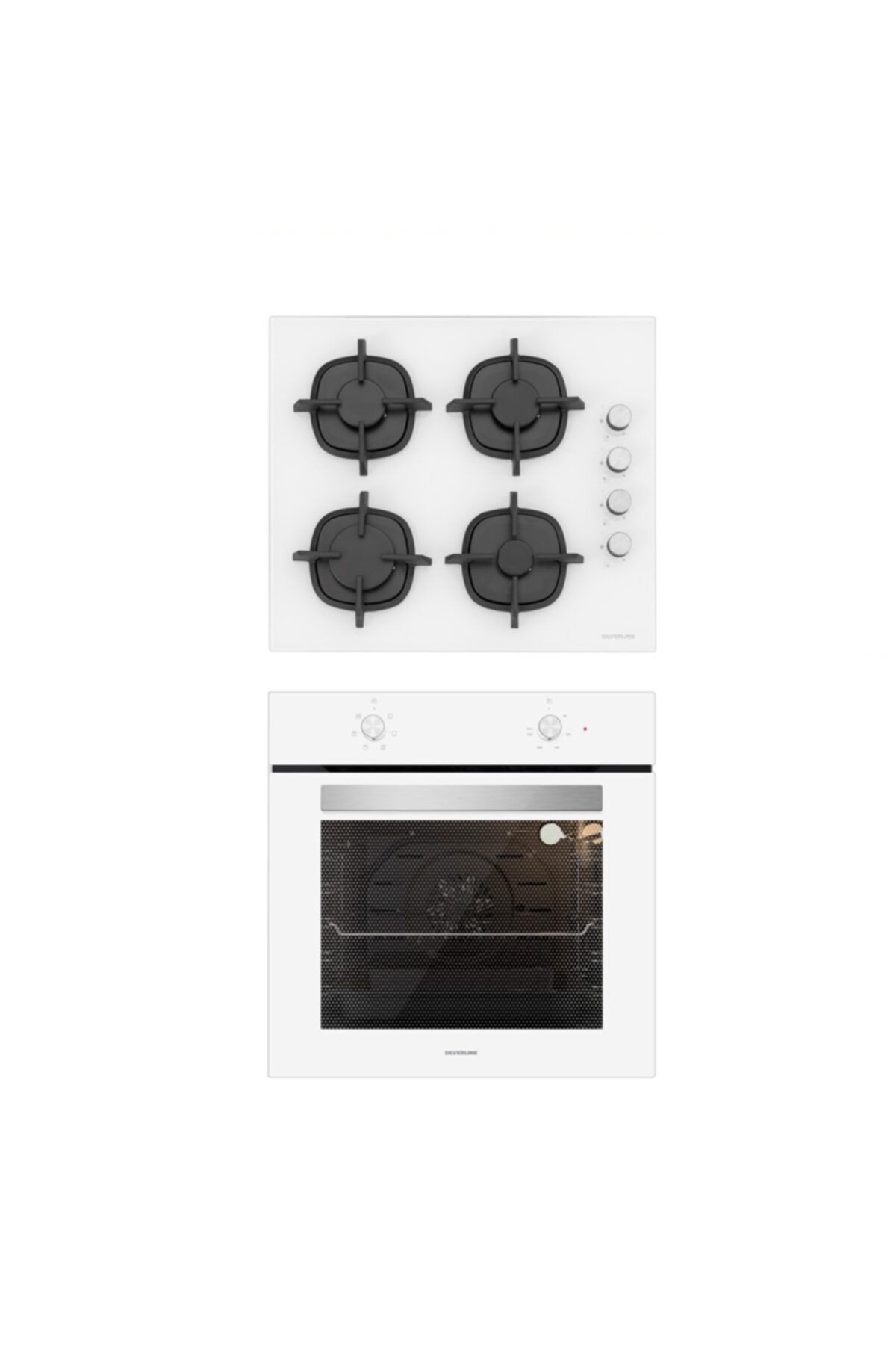 Silverline Beyaz 2'li Ankastre Set 5 Yıl Garanti (Cs5343w01+bo6501w01)