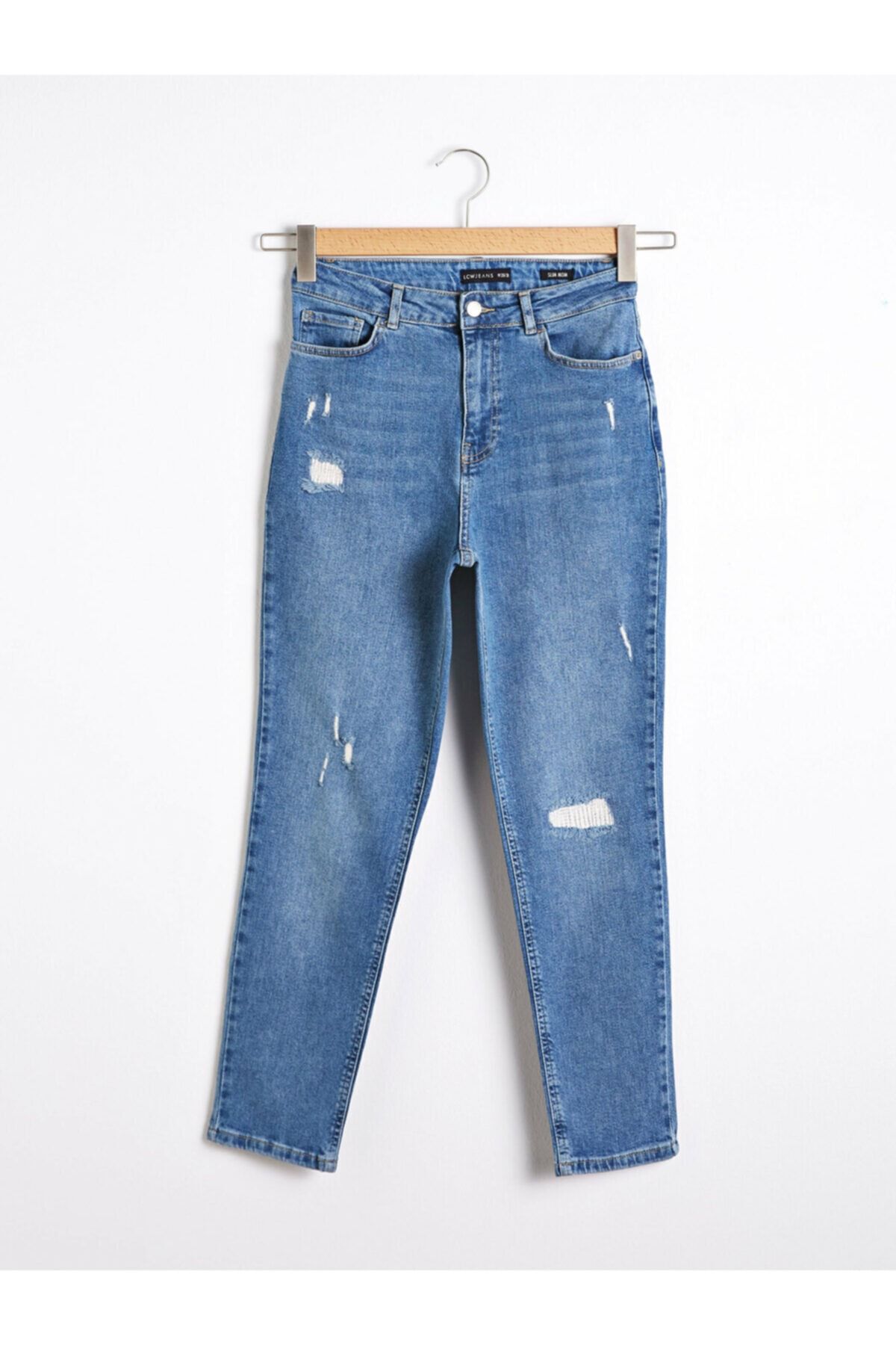 lc waikiki kadin mavi mom jean fiyati yorumlari trendyol
