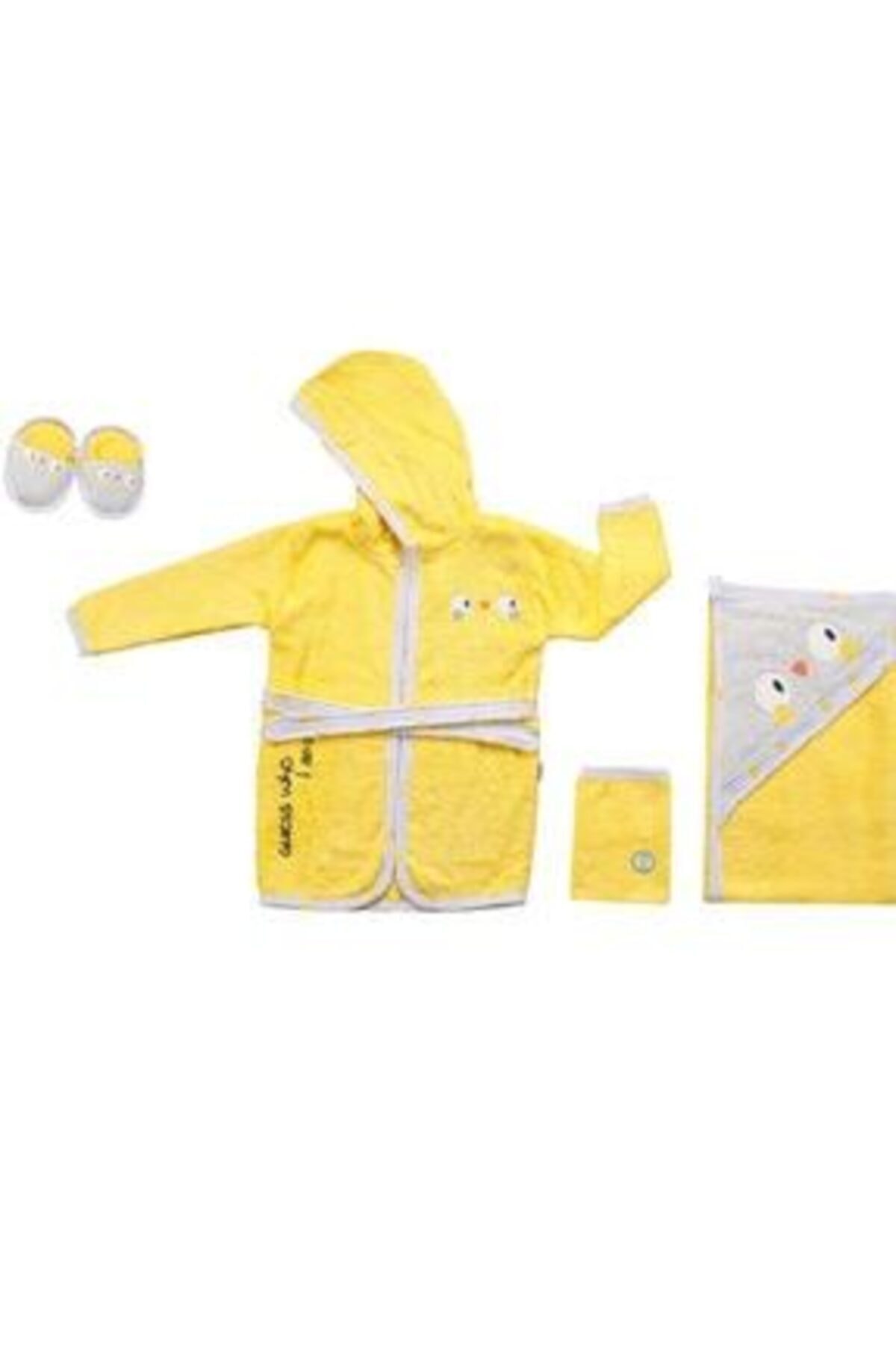 Miniworld Unisex Civcivim Bornoz Seti 4 Parça