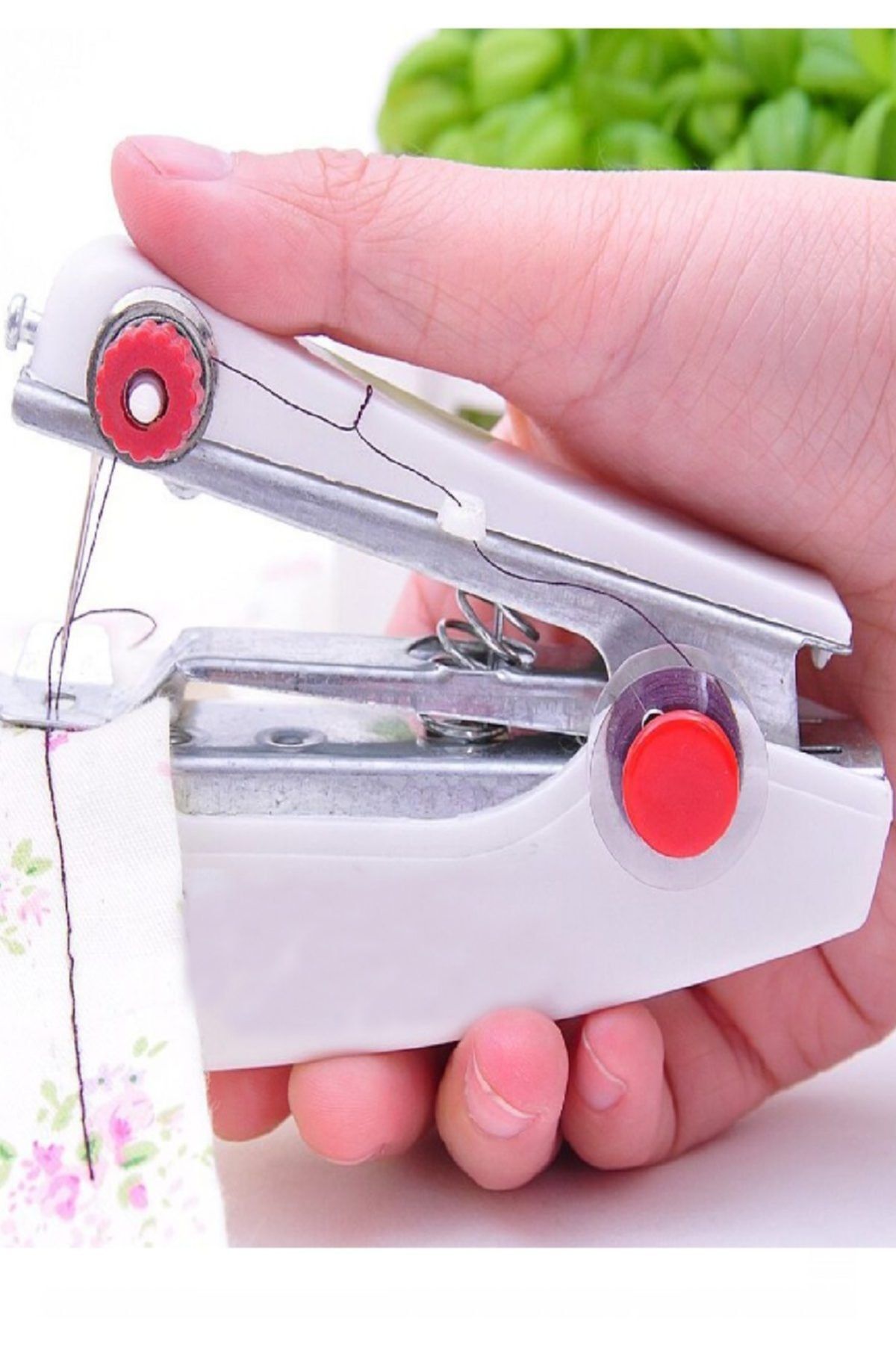 renn Beyaz Seyahat Tipi Mini El Dikiş Makinesi
