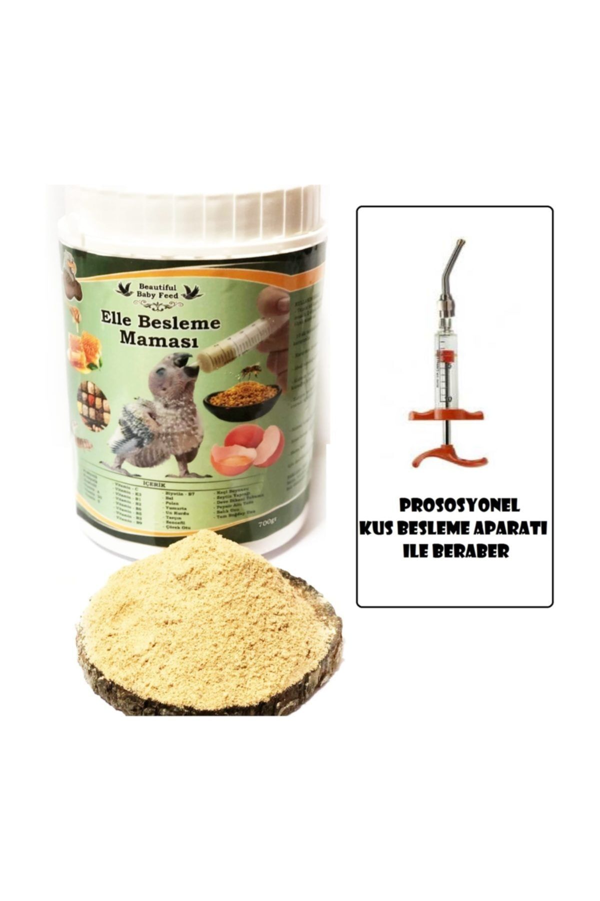 Apex Beautiful Food Elle Besleme Maması 700 gr. Ve Kuş Besleme Aparatı