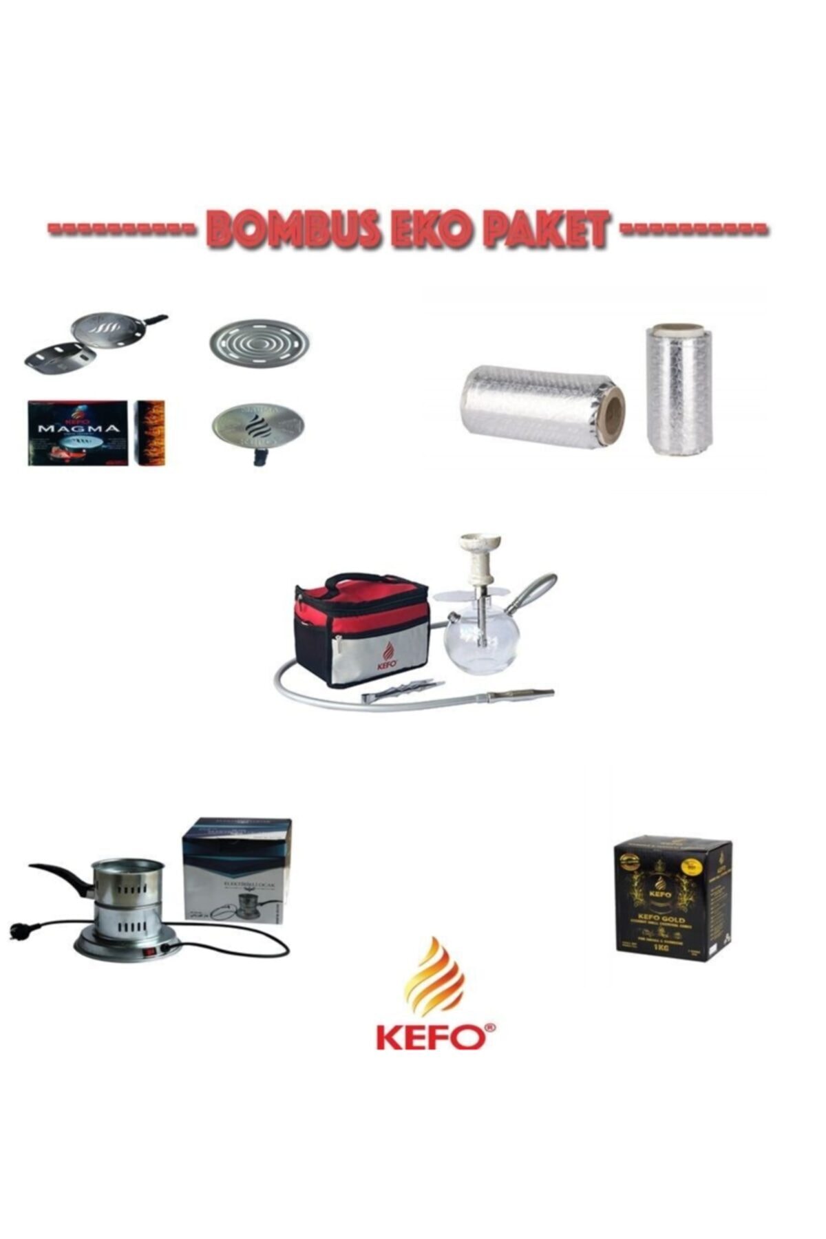 matchbang Kefo Bombus Eko Set Nargile Hazır Tam Takım Nargile