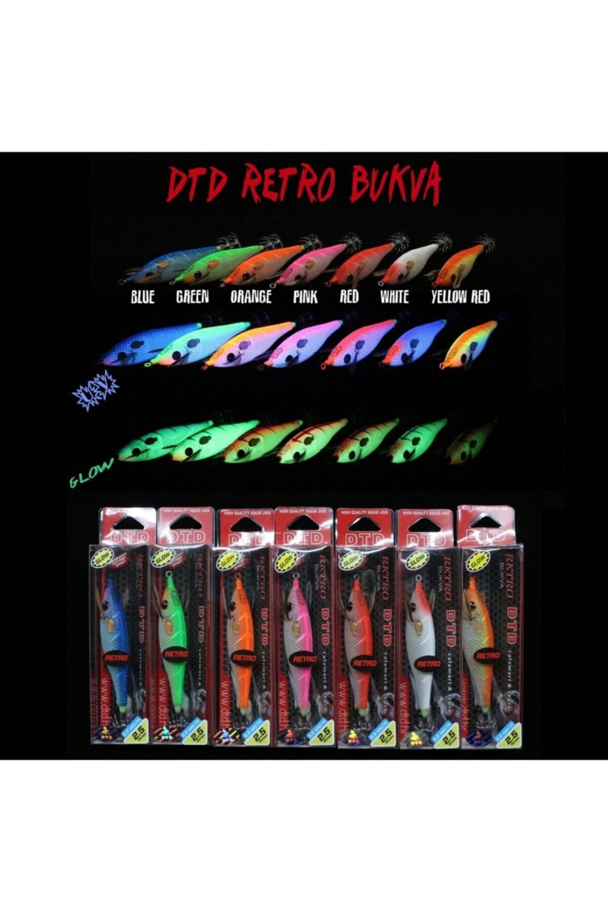 DTD Retro Bukva 2.5 Kalamar Zokası Yellow Red