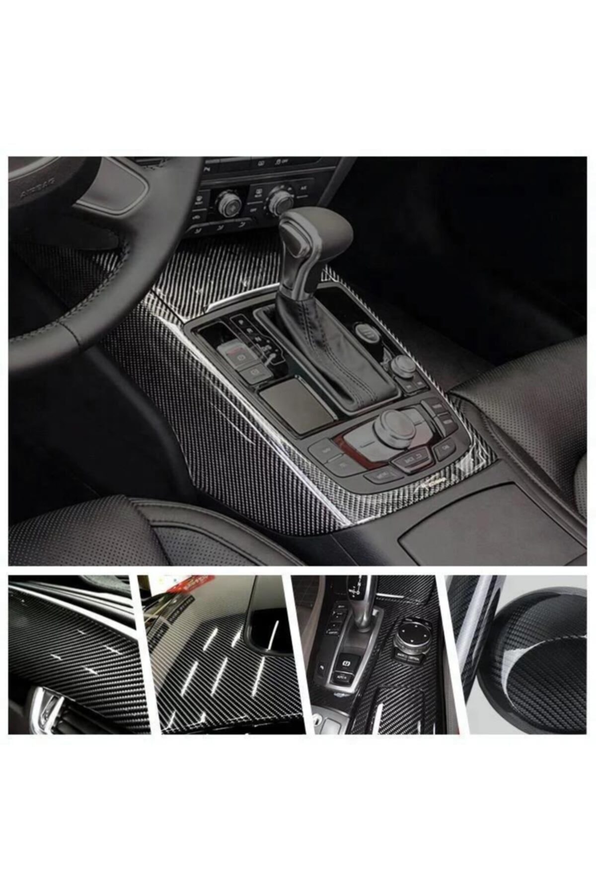 wolffol 5d Siyah Karbon Folyo 52cmx1mt Ultra Parlak Hava Kanallı Koruma Jelatinli