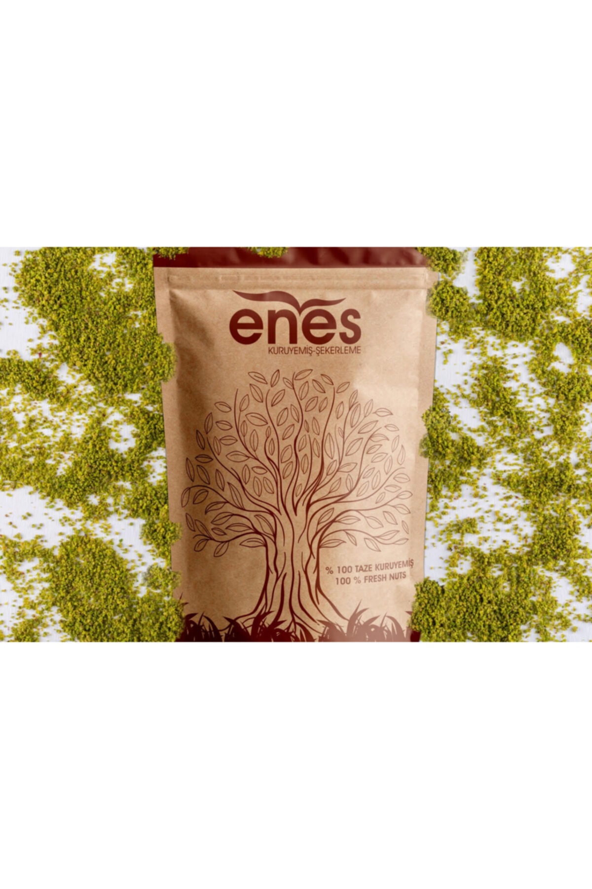 Enes Kuruyemiş Şekerleme Fıstık Içi Toz Premium Kalite 500 gr