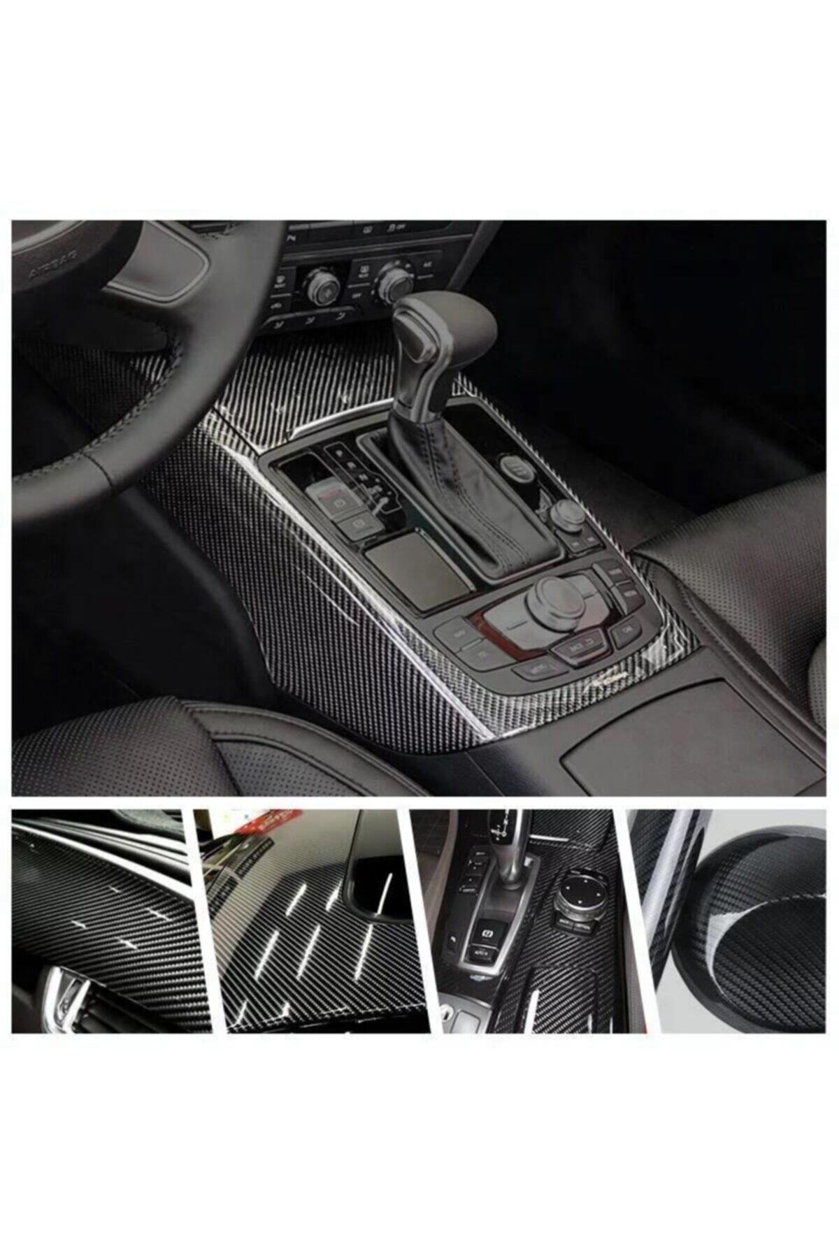 wolffol 5d Siyah Karbon Folyo 52cmx1.50mt Ultra Parlak Hava Kanallı Koruma Jelatinli